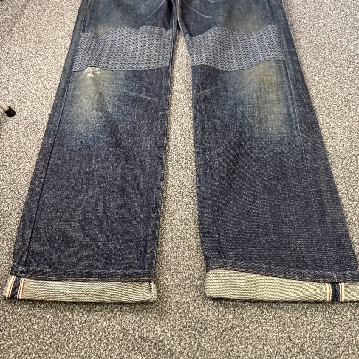 Indigo Vintage Selvedge Japanese Indigo Wrangler Blue Bell Denim Size US 29 - 7 Thumbnail