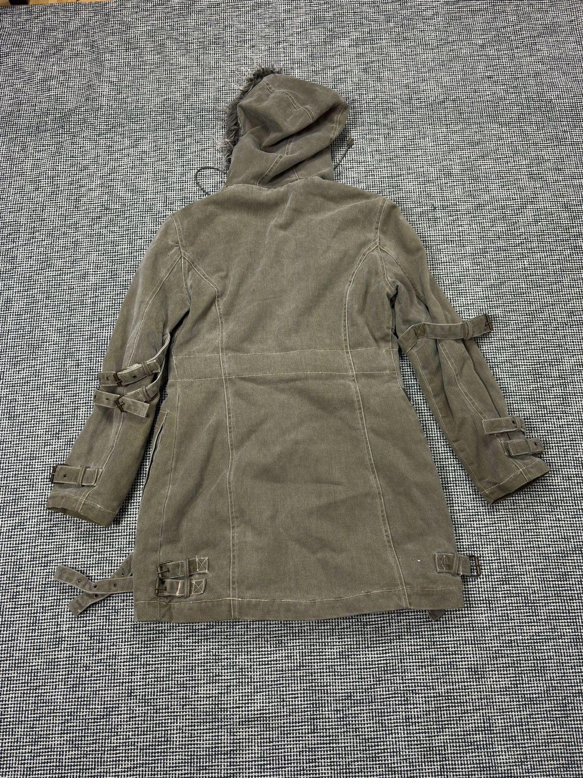Japanese Brand Bondage cargo parka coat jacket faux fur harajuku japan Size L / US 10 / IT 46 - 3 Thumbnail