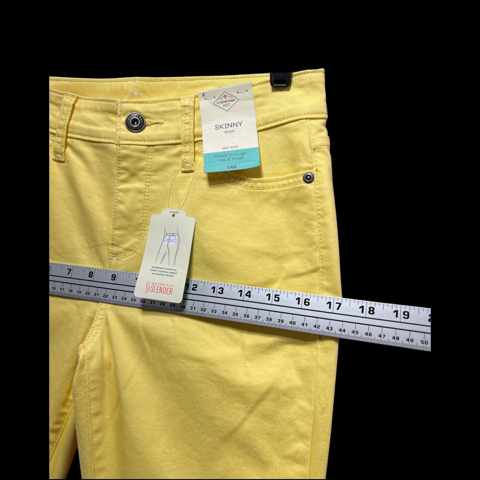 Other St.John's Bay - Women's Mid-Rise Skinny Jeans - Fitted Throu Size 26" / US 2 / IT 38 - 4 Thumbnail