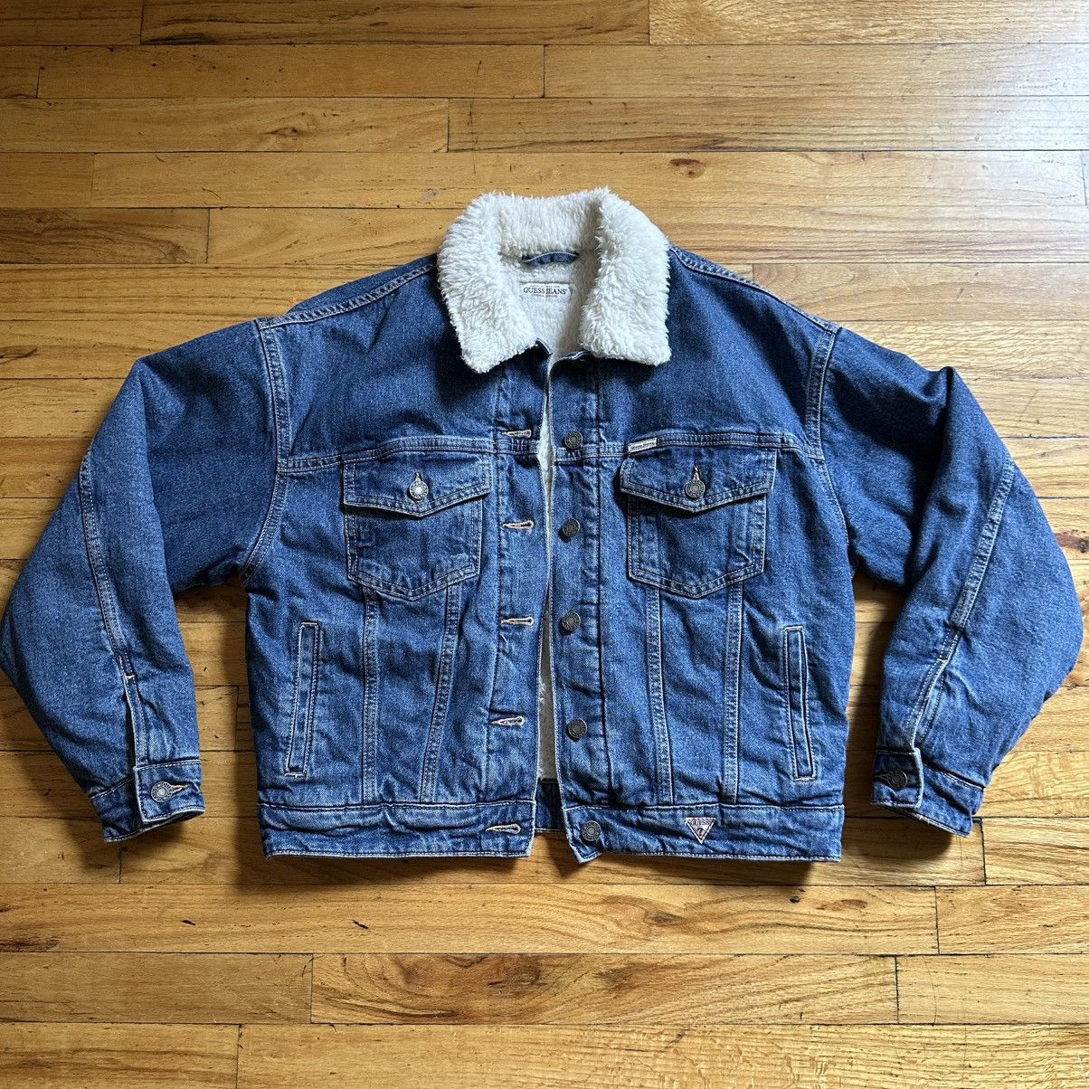 Guess Sherpa denim trucker jacket Size S / US 4 / IT 40 - 1 Thumbnail