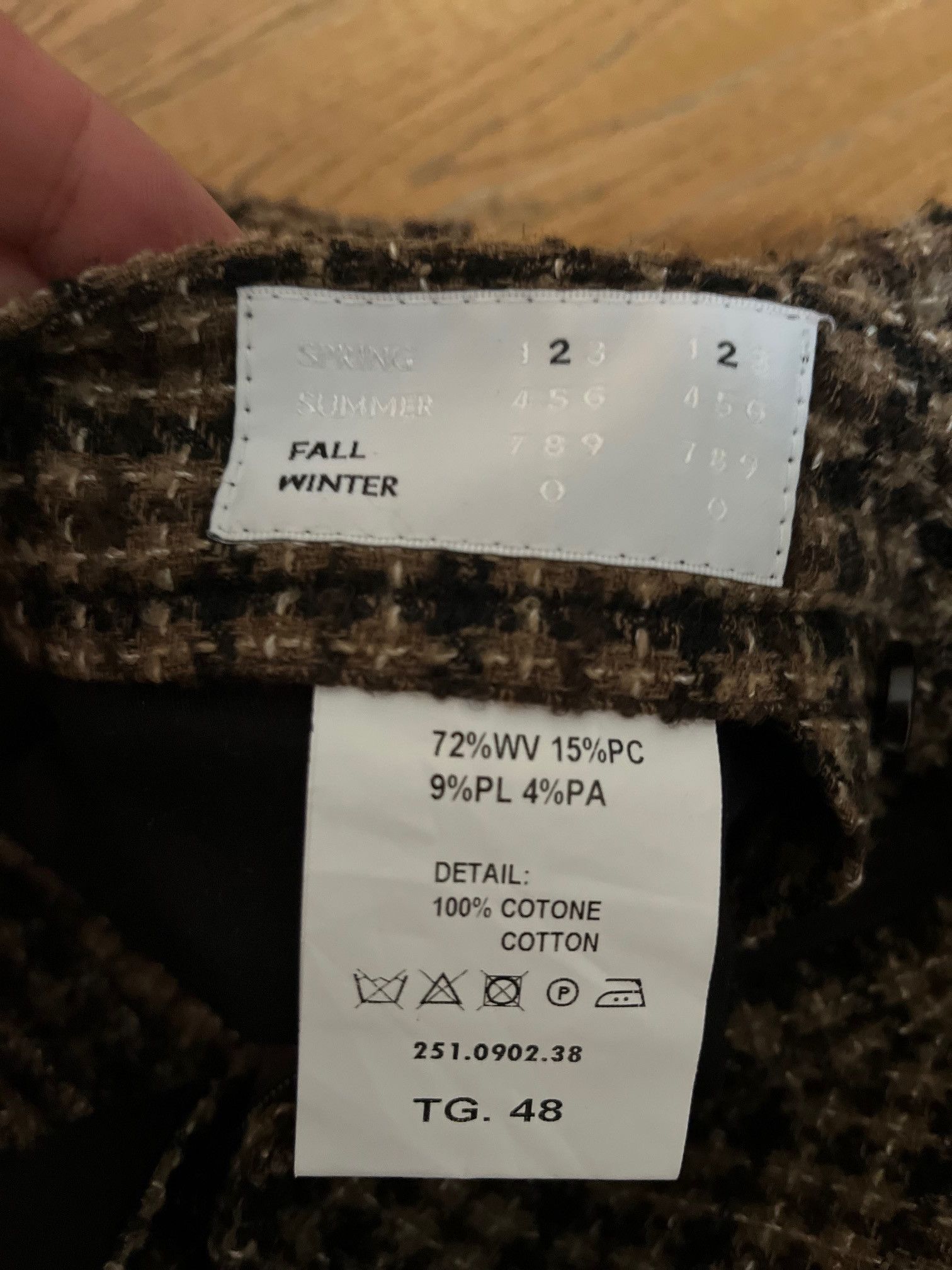 4SDESIGNS 4SDESIGNS houndstooth virgin-wool cropped trousers Size US 32 / EU 48 - 4 Thumbnail