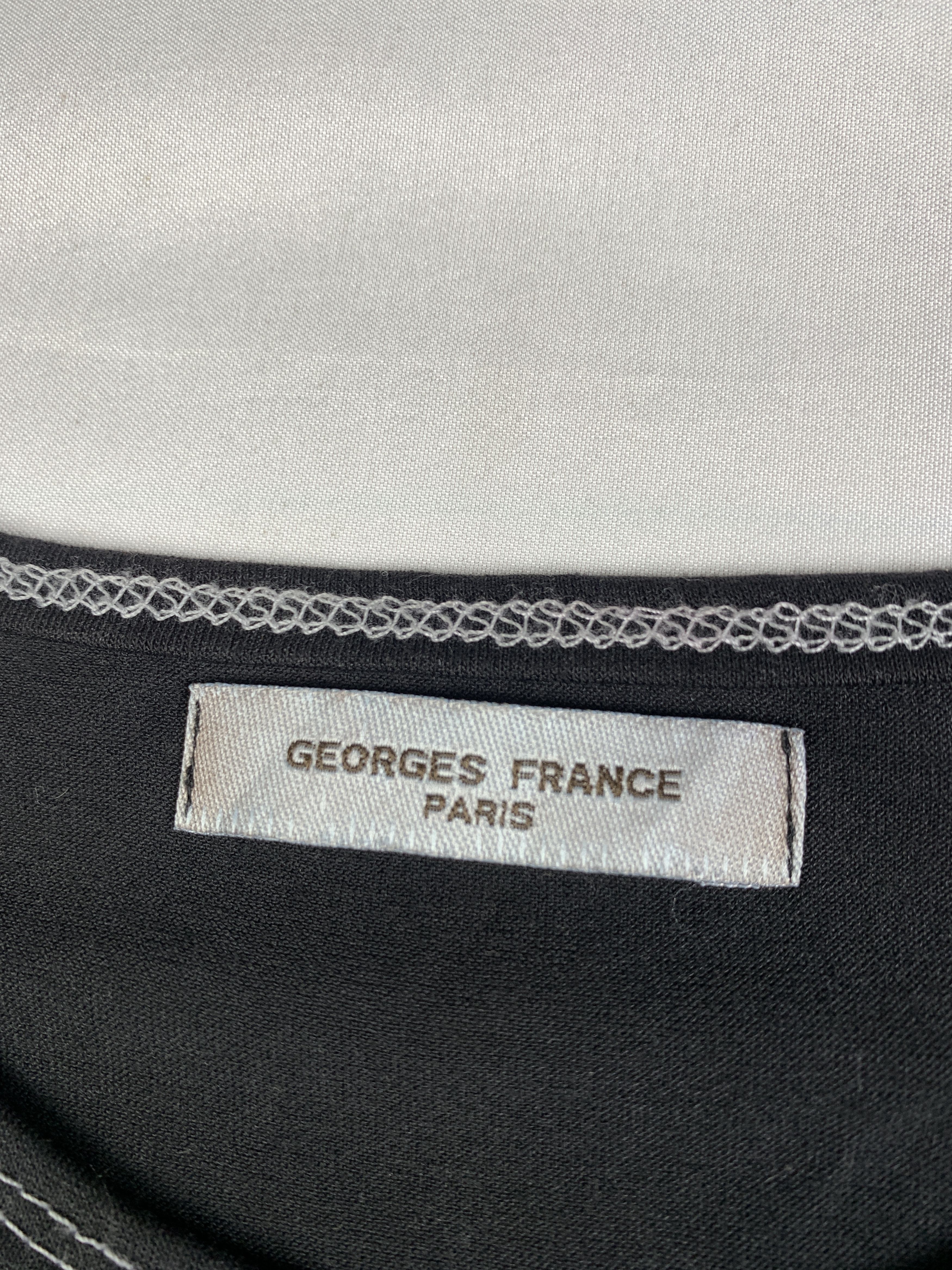 Japanese Brand Georges France Black Gradiation Tattoo Sleeveless Top (S) Size S / US 4 / IT 40 - 6 Thumbnail