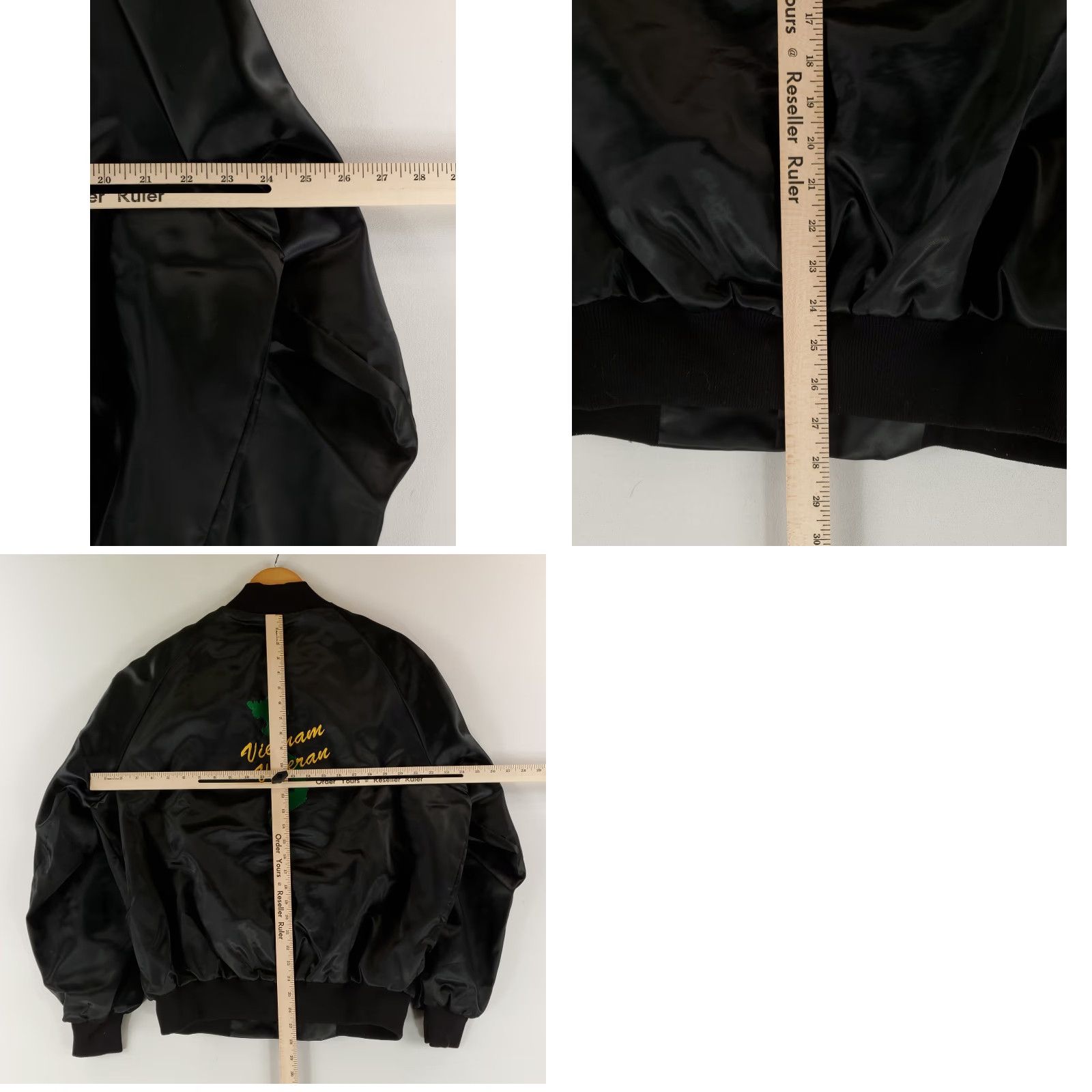 Vintage VINTAGE Vietnam West Ark Jacket VTG Satin Bomber Black Patches Veteran Mens XL Size US XL / EU 56 / 4 - 8 Thumbnail