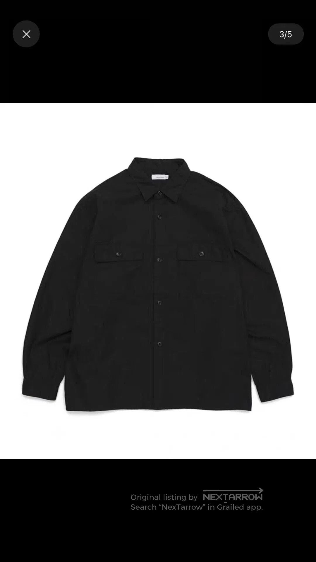 Nanamica Black Utility Light Wind Shirt. Size US M / EU 48-50 / 2 - 2 Thumbnail