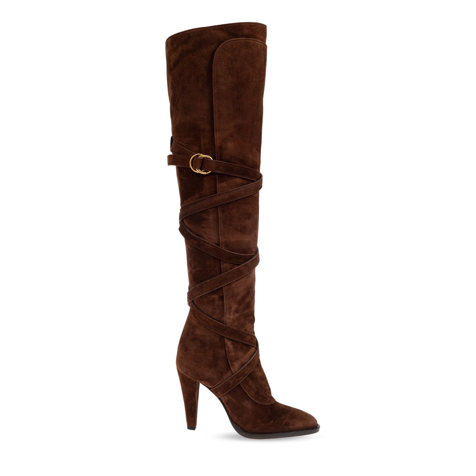 SAINT LAURENT Janis Brown Boots New & Authentic (Women's siz