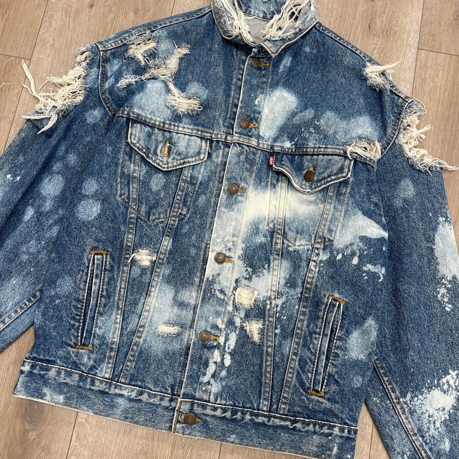 Vintage Vintage 90s Distressed Bleached Burn Your Ego Jacket size XL Size US XL / EU 56 / 4 - 2 Thumbnail