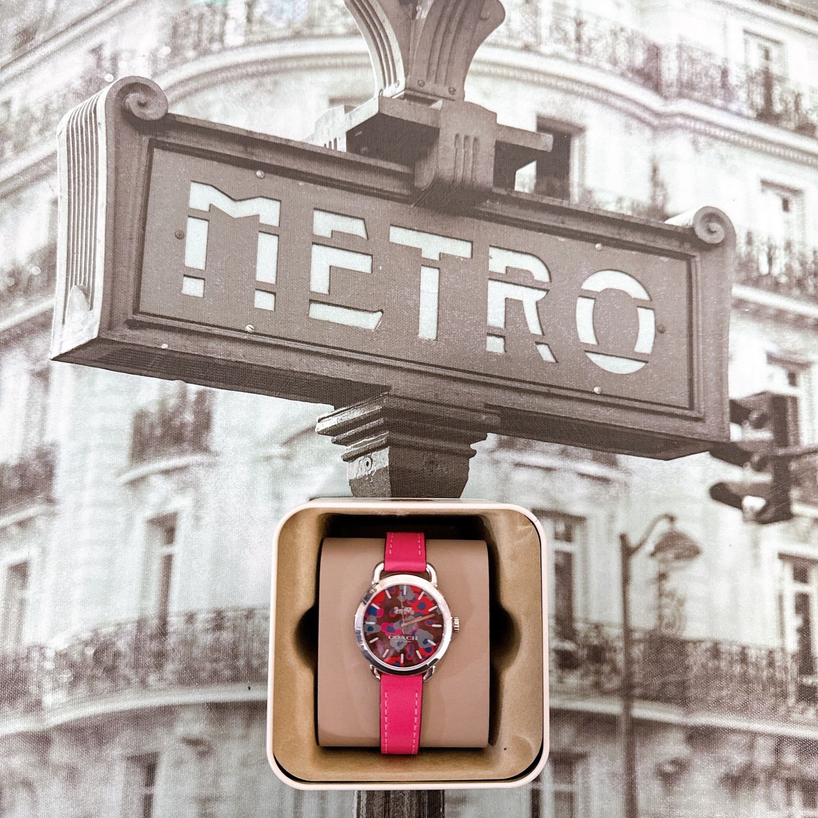 Coach Coach W1534 LEX Leather Strap Watch With Printed Dial Size ONE SIZE - 2 Thumbnail