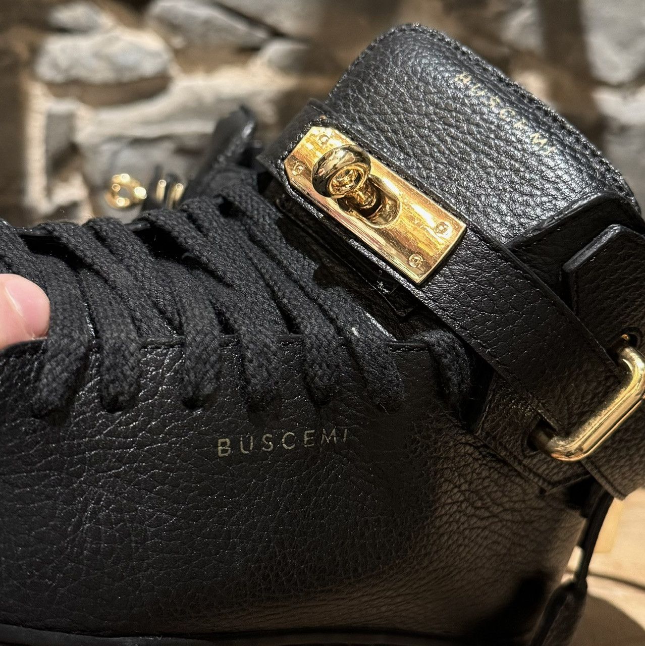 Buscemi Buscemi Black Leather 100MM High Top Sneakers Size US 9 / EU 42 - 8 Thumbnail