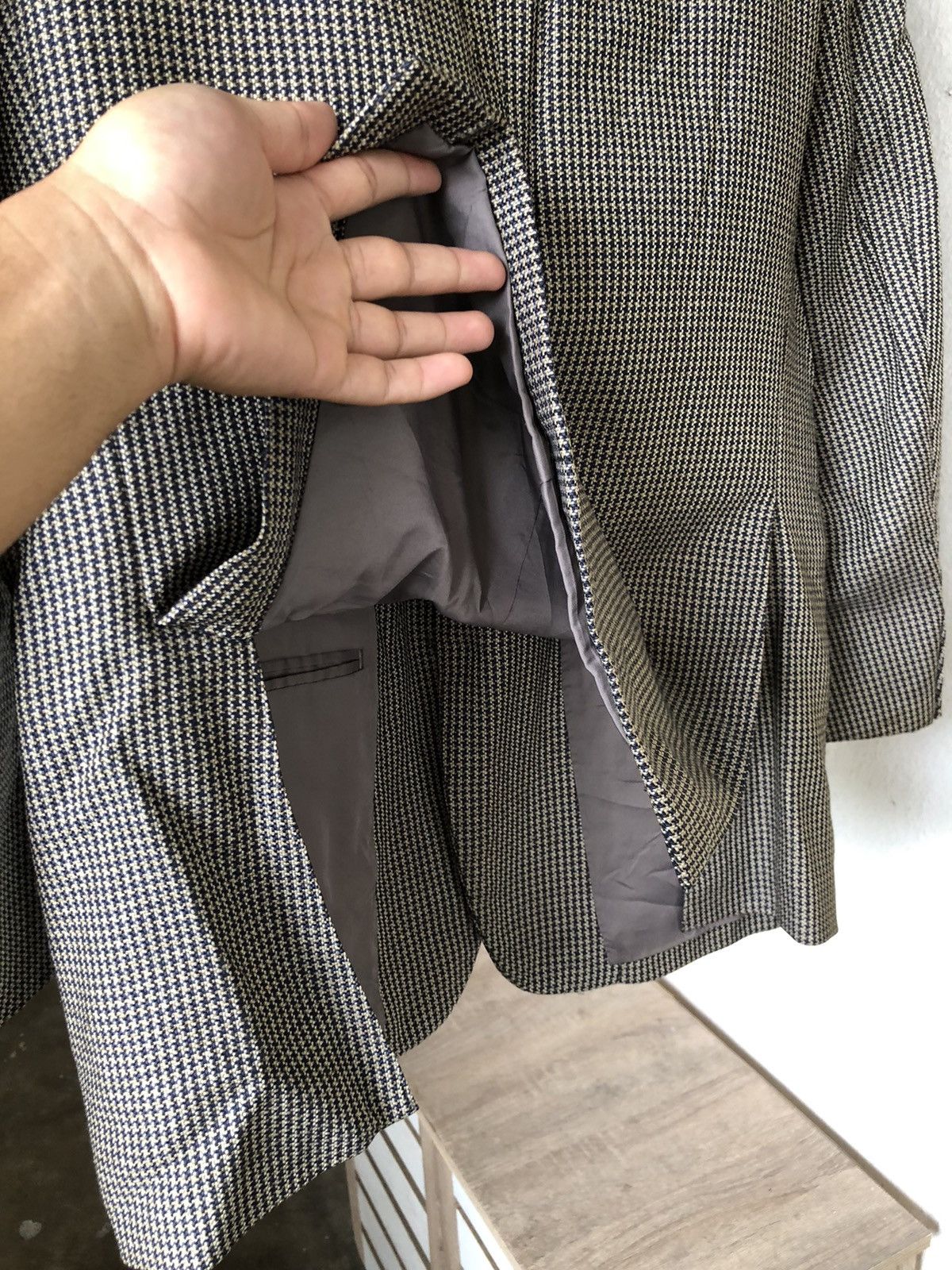 Burberry Vtg Burberry Tweed Wool Checked Single Breasted Blazer Size US M / EU 48-50 / 2 - 16 Thumbnail
