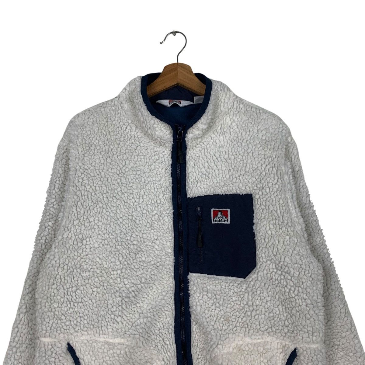 Ben Davis BEN DAVIS Deep Pile White Fleece Jacket #1998-C87 Size US L / EU 52-54 / 3 - 2 Thumbnail