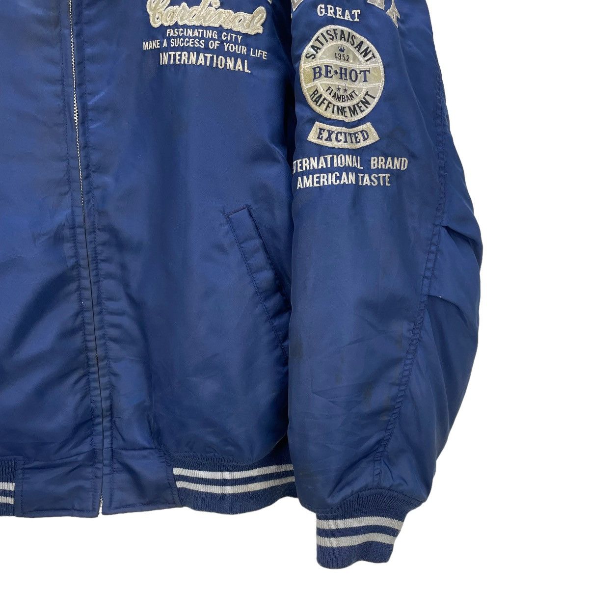 Vintage 💥Vintage Bomber Ma 1 Spellout New York Embroidered Logo Size US L / EU 52-54 / 3 - 6 Thumbnail