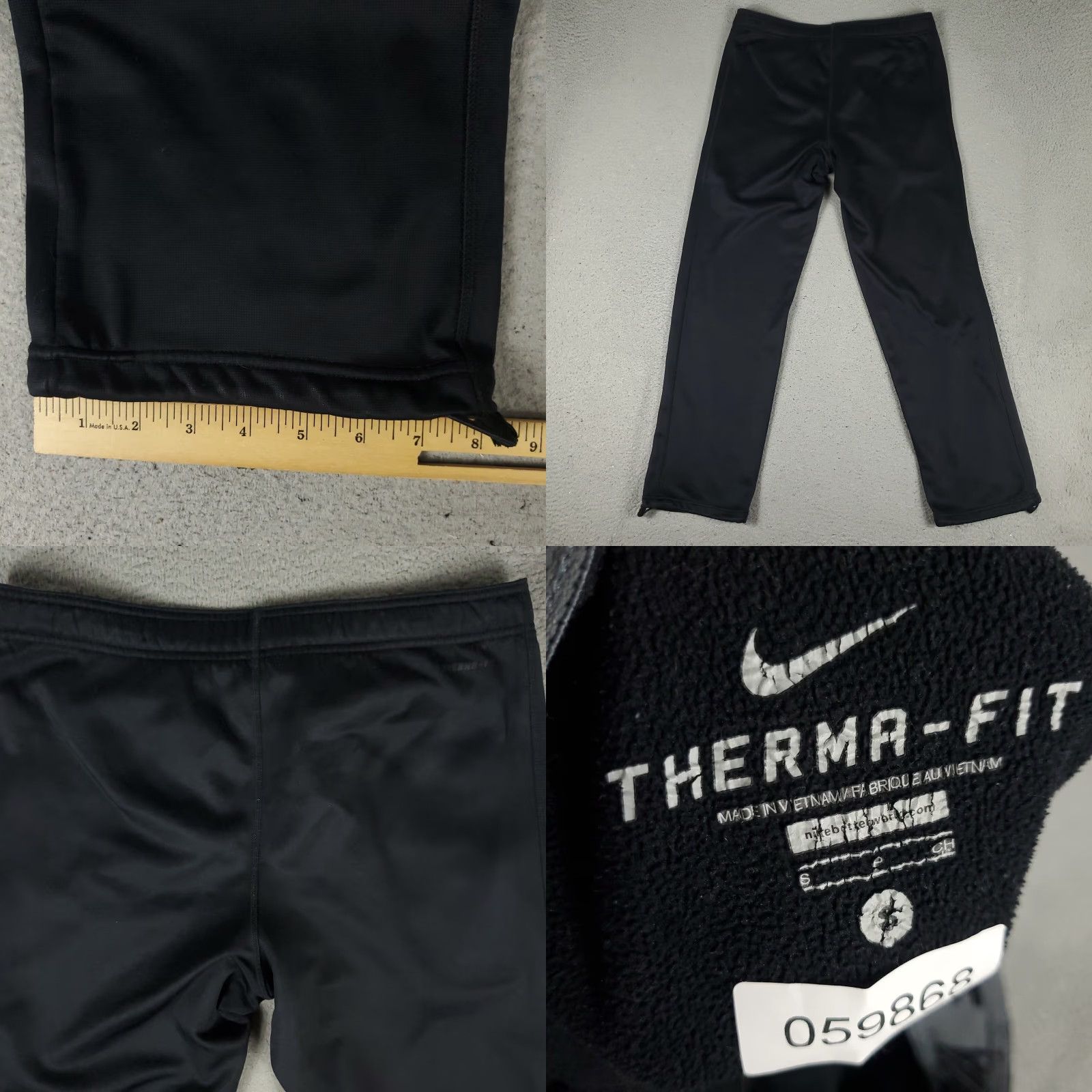 Nike Nike Pants Mens Size Small Black Swoosh Running Sweatpants Joggers *RUNS BIG* Size US 29 - 8 Thumbnail