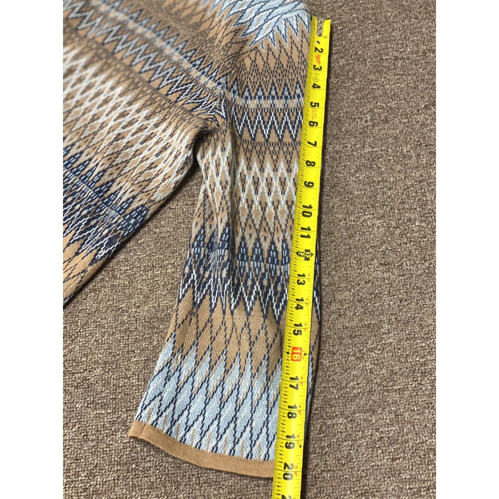 Pendleton Pendleton Cardigan Sweater Women M Linen Blend One Button Diamond Argyle Blue Brown Blues Vintage No Size M / US 6-8 / IT 42-44 - 7 Thumbnail