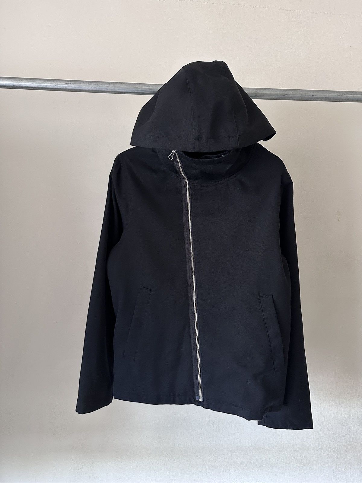 wjk 2000s WJK Black Asymmetrical Zipper Hoodie Size US M / EU 48-50 / 2 - 1 Thumbnail