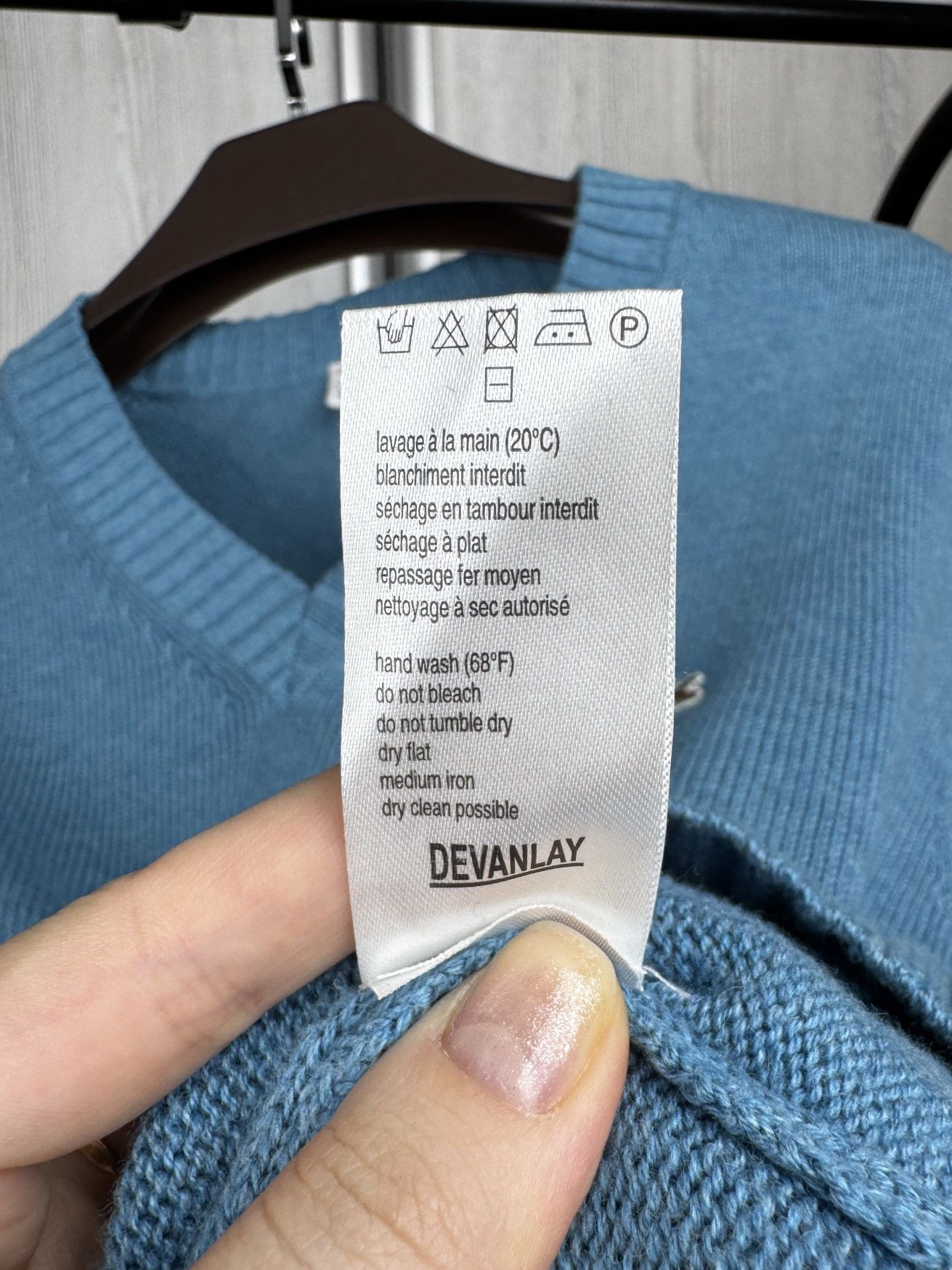 Lacoste Lacoste sky blue cotton wool v-neck vintage sweater size 4 Size US M / EU 48-50 / 2 - 10 Thumbnail