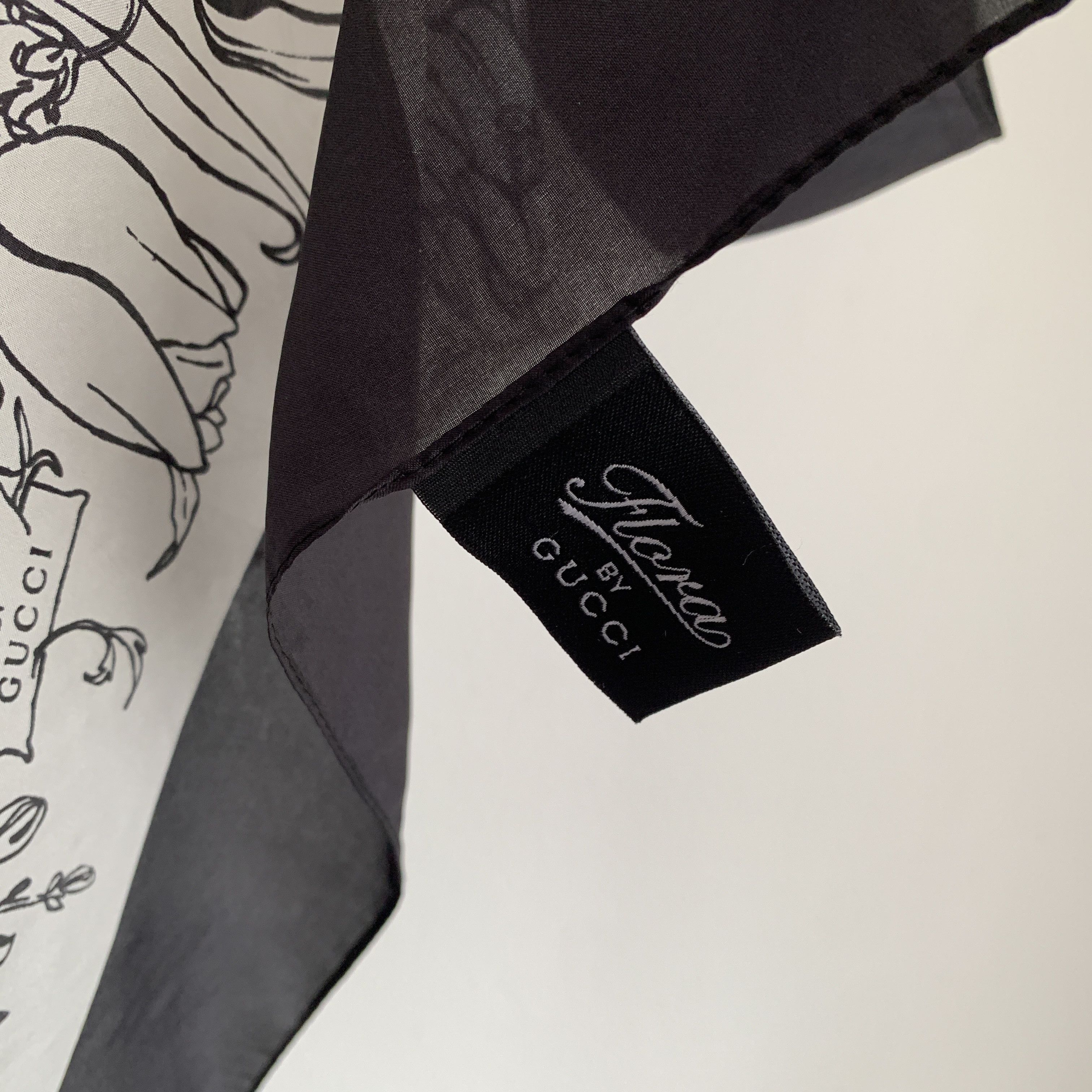 Gucci Gucci Silk Floral Print Scarf Size ONE SIZE - 4 Thumbnail