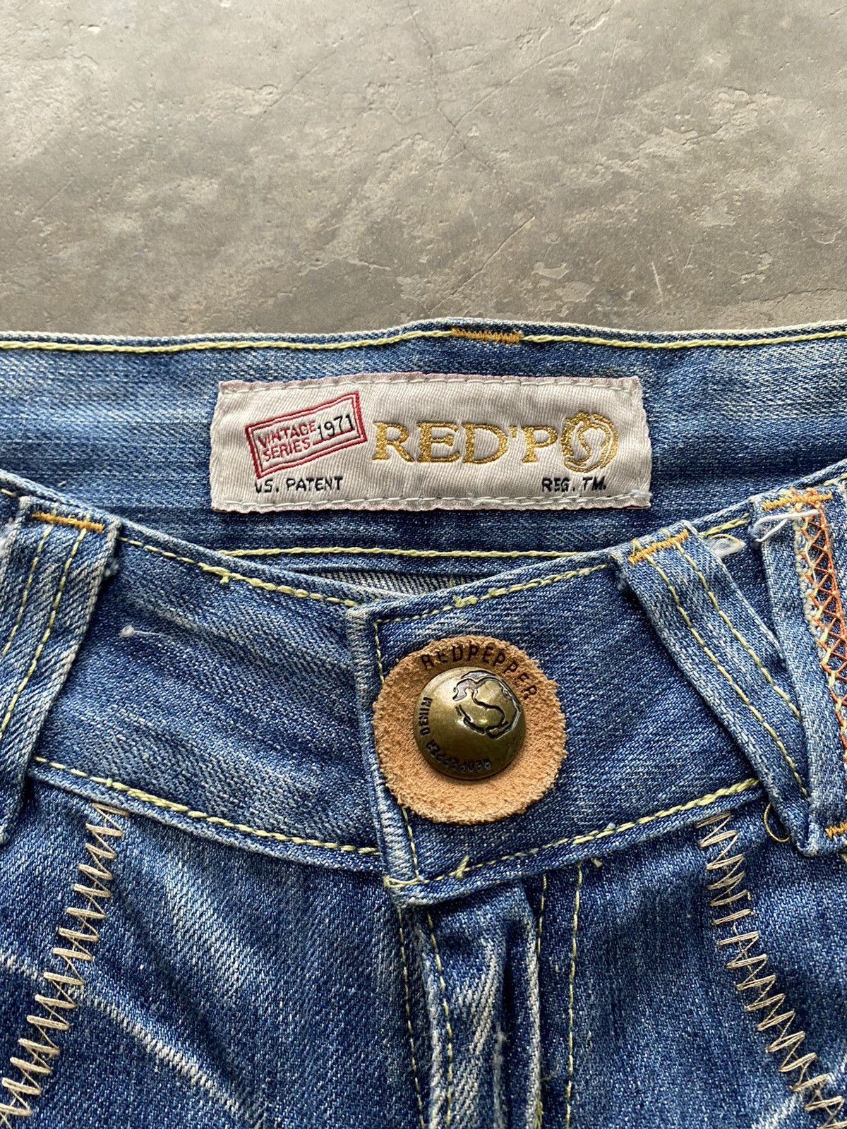 Hysteric Glamour × If Six Was Nine × Le Grande Bleu (L.G.B.) Baggy Flare Japan Red Paper Low Rise Wide Leg Size US 28 / EU 44 - 11 Thumbnail