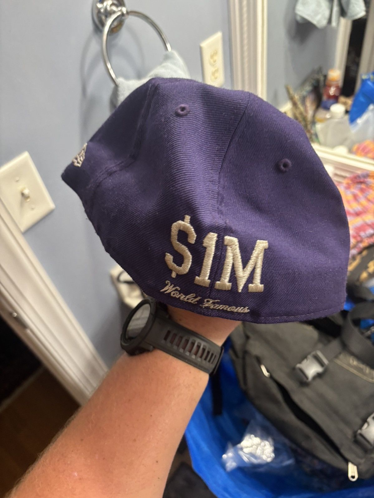 Supreme SUPREME $1M metallic box logo hat Size 44 - 2 Thumbnail
