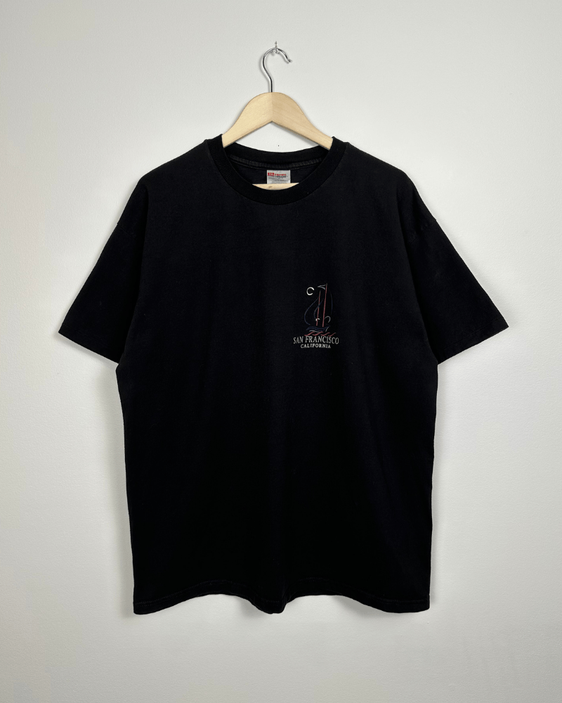 Vintage Vintage Hanes San Francisco California Black T-Shirt Size XL Size US XL / EU 56 / 4 - 2 Thumbnail