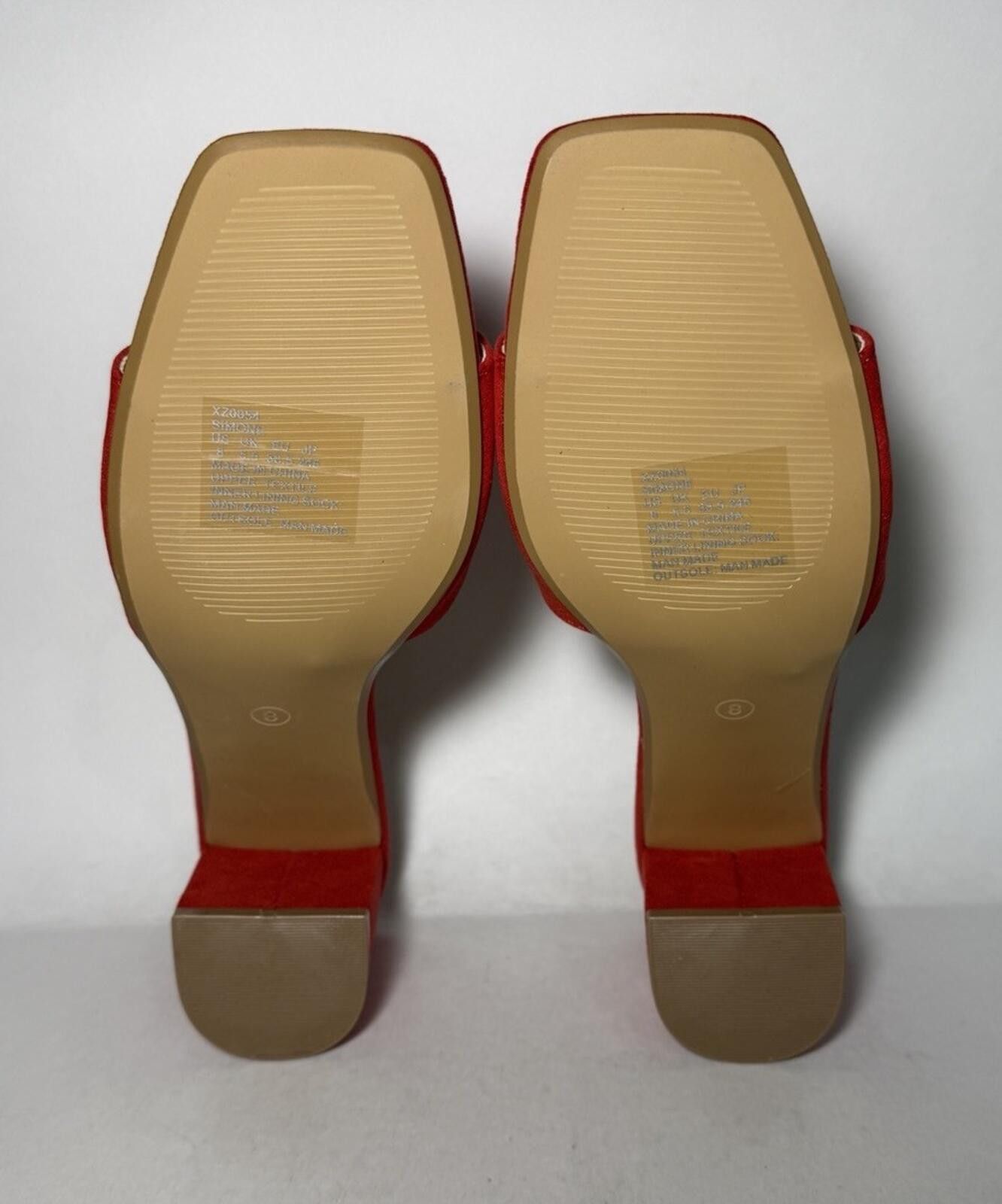Other PIZZ ANNU Simone Chunky Block Heels Slip On Mule Red Size US 8 / IT 38 - 5 Thumbnail