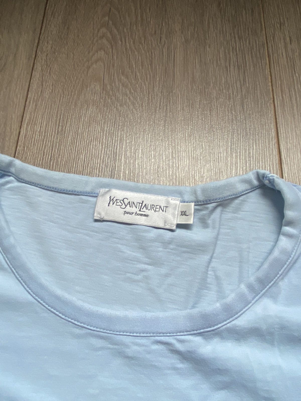Yves Saint Laurent YVES SAINT LAURENT BIG LOGO VINTAGE BLUE TEE Size US XL / EU 56 / 4 - 3 Thumbnail