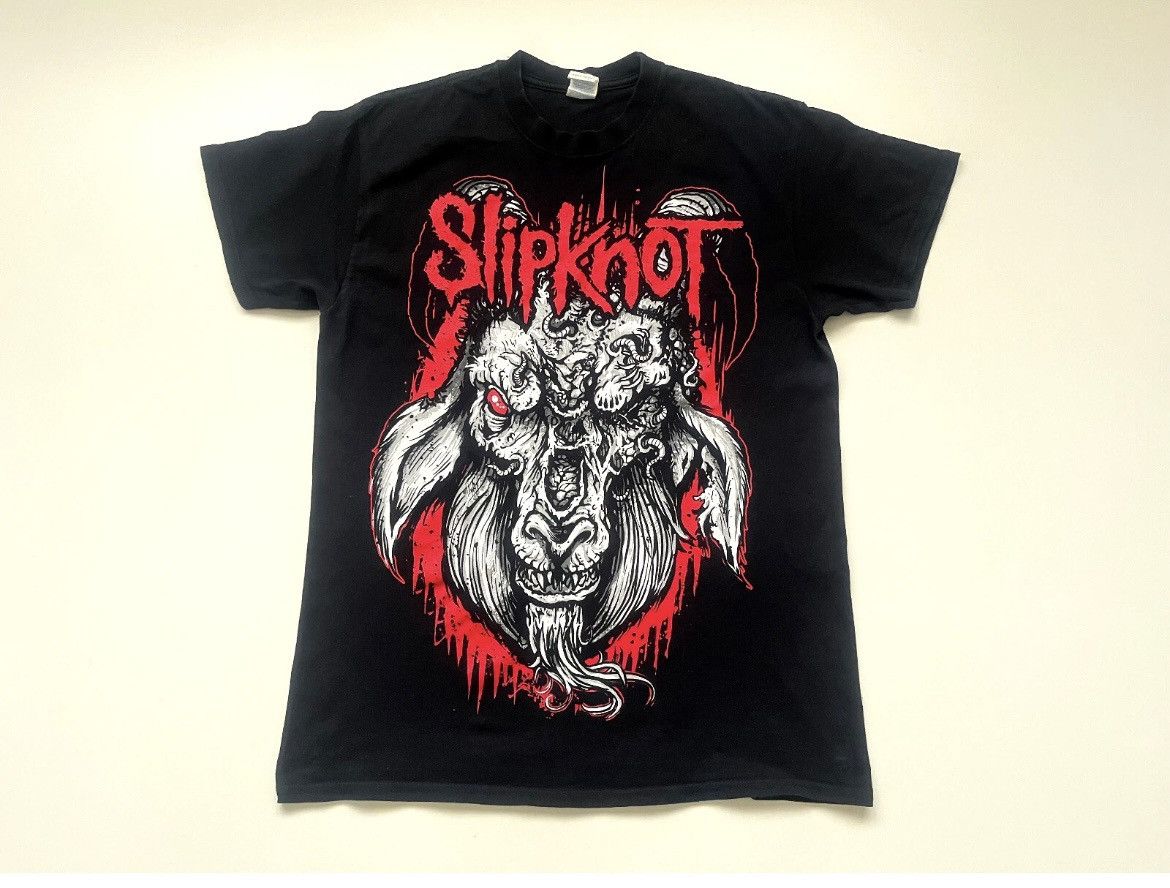 Gildan SLIPKNOT SHIRT GOAT PENTAGRAM 2015 VINTAGE METAL BAND SZ M Size US M / EU 48-50 / 2 - 1 Thumbnail