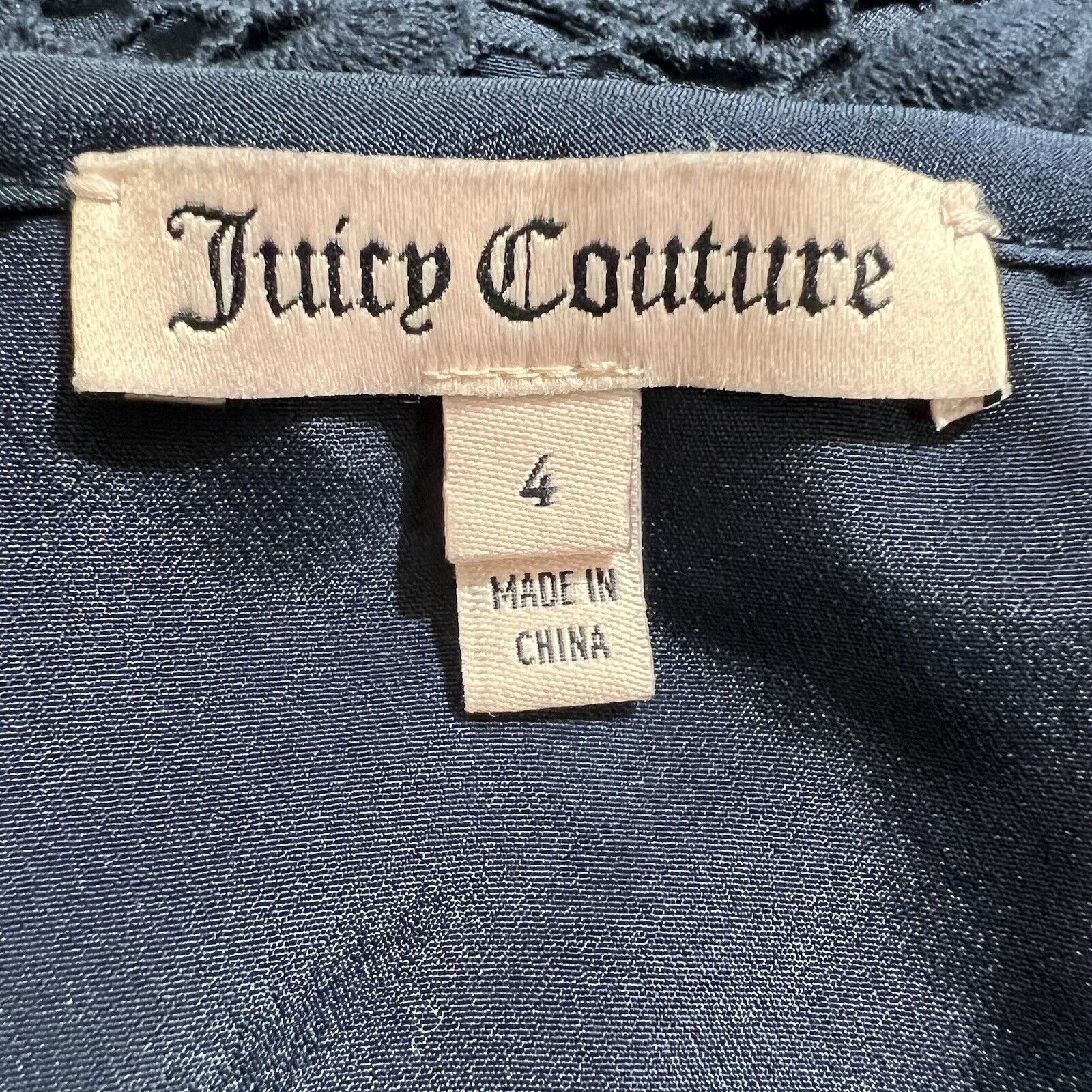 Juicy Couture Juicy Couture Mini Skirt Embroidery Lace Floral Lined Blue Size 27" / US 4 / IT 40 - 4 Thumbnail