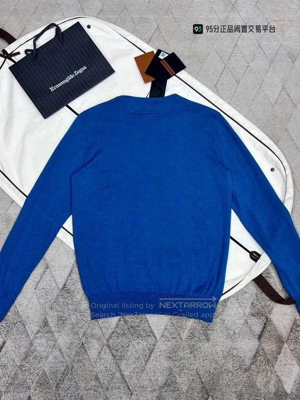 Ermenegildo Zegna Zegna SS23 Men's Solid Knit Crewneck Sweater. Size US M / EU 48-50 / 2 - 5 Thumbnail