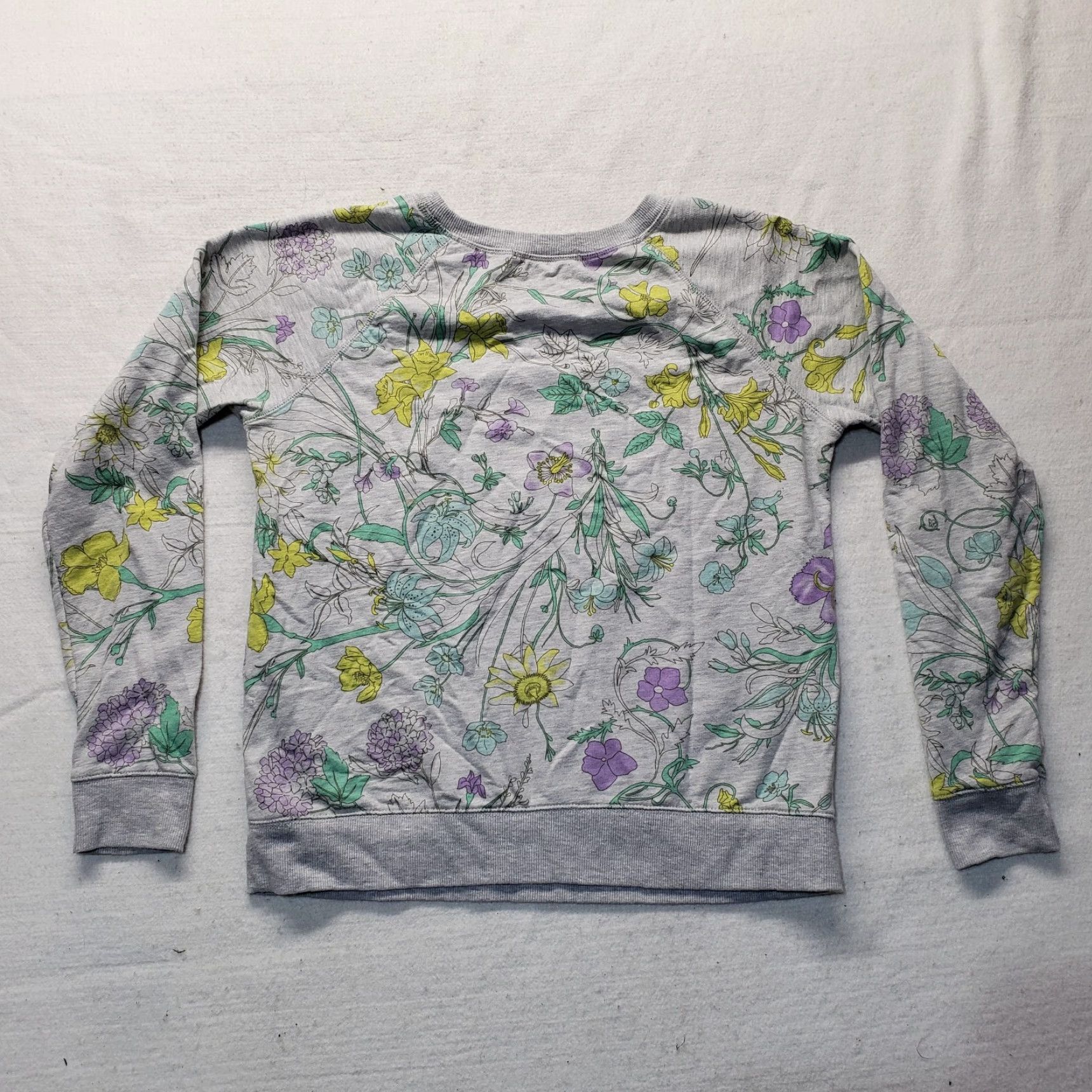 Old Navy Old Navy Gray Floral Flowers Sweater Long Sleeve Adult Women's Size S Small Size S / US 4 / IT 40 - 7 Thumbnail