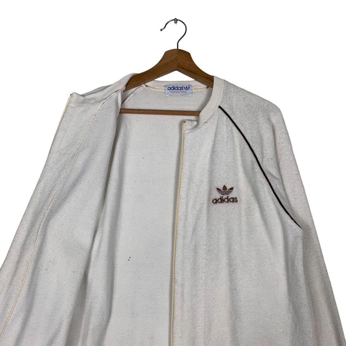 Adidas ADIDAS Trefoil Small Logo Fleece Bomber Jacket #1316-C59 Size US M / EU 48-50 / 2 - 10 Thumbnail