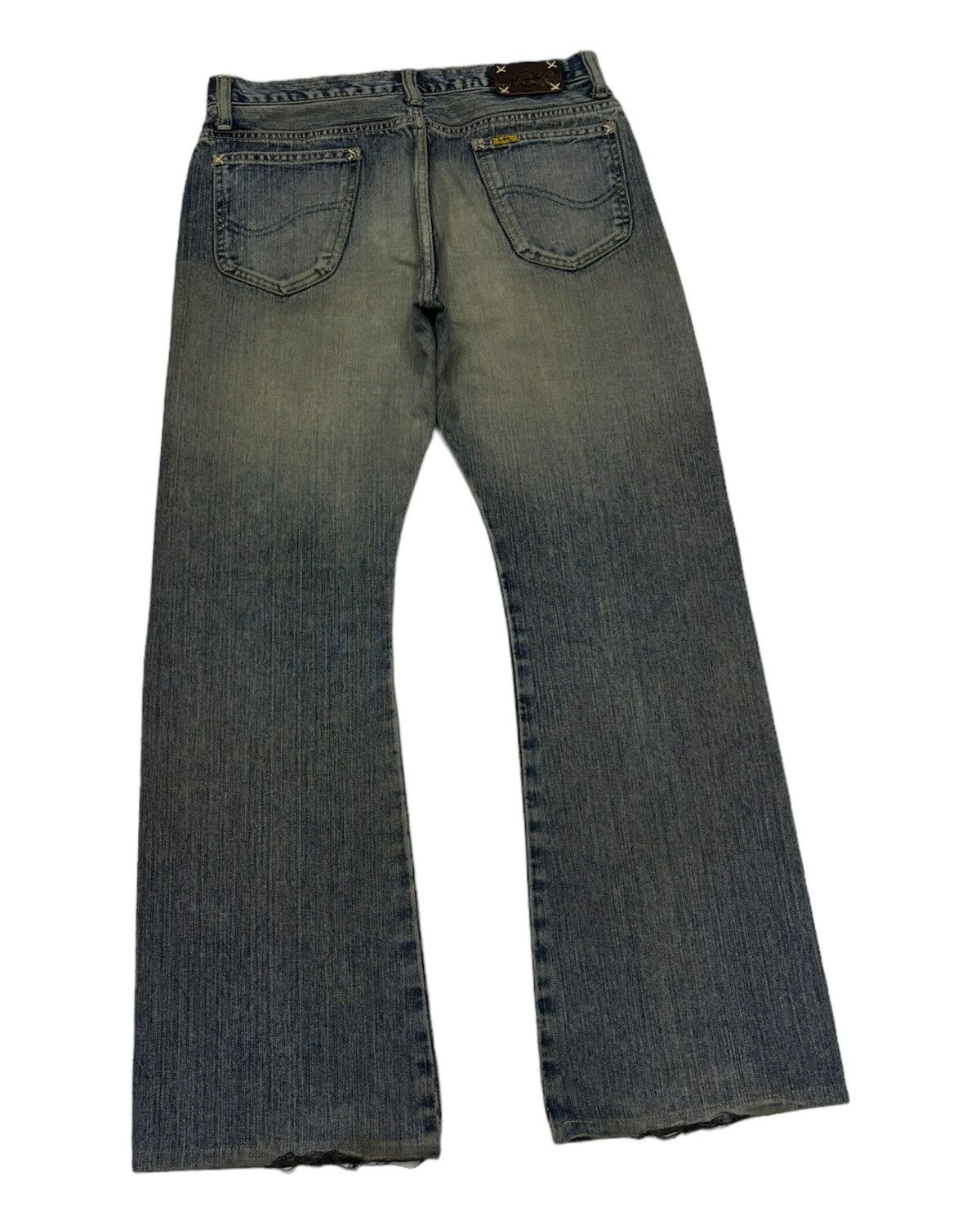 If Six Was Nine × Japanese Brand × Lee 🔥90s Lee Riders Flared Mud Wash Distress Denim Jeans Size US 32 / EU 48 - 4 Thumbnail
