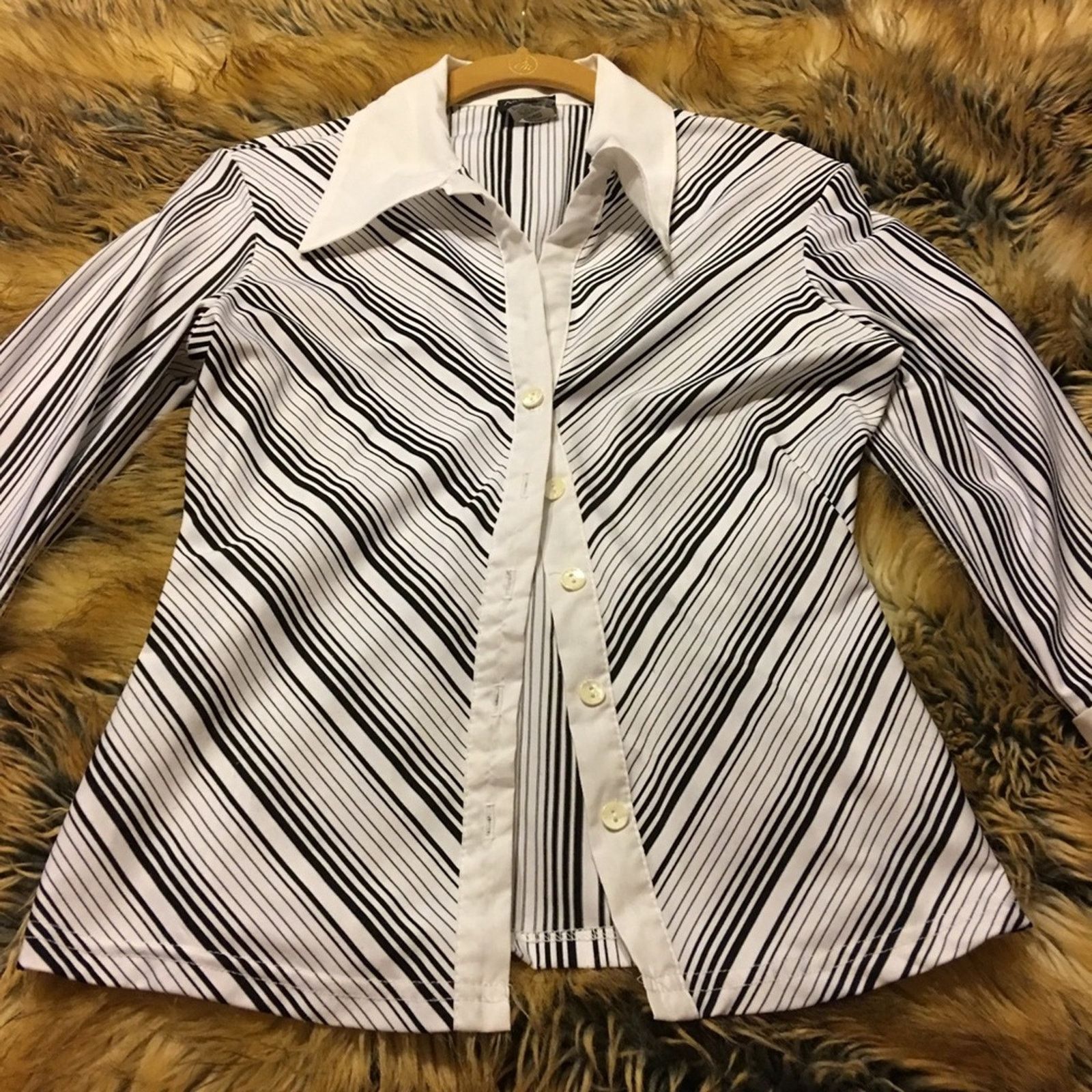 Other Anxiety black and white stripe collared shirt M Size M / US 6-8 / IT 42-44 - 5 Thumbnail