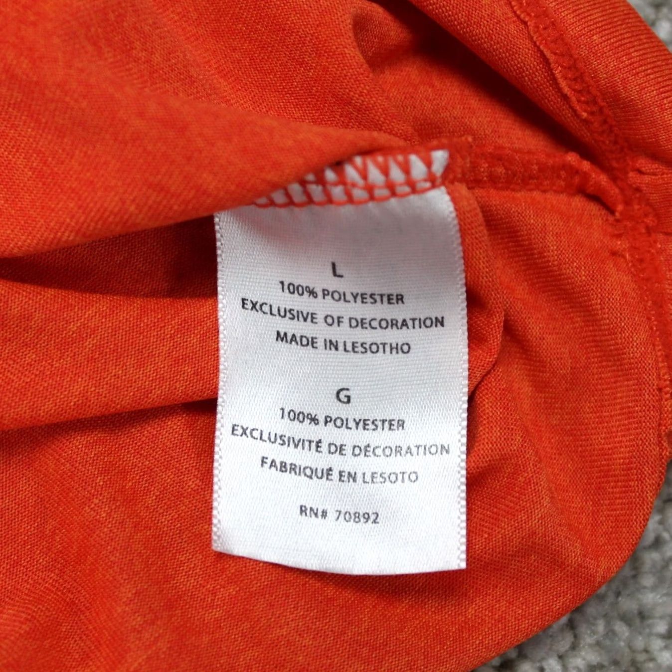Tapout Tapout Mens Large Orange Hooded Sweatshirt Lightweight Pullover Shacket Sweatshirt L/S Crew Neck Logo Knit Polyester Shirt Pullover Sports Size US L / EU 52-54 / 3 - 6 Thumbnail