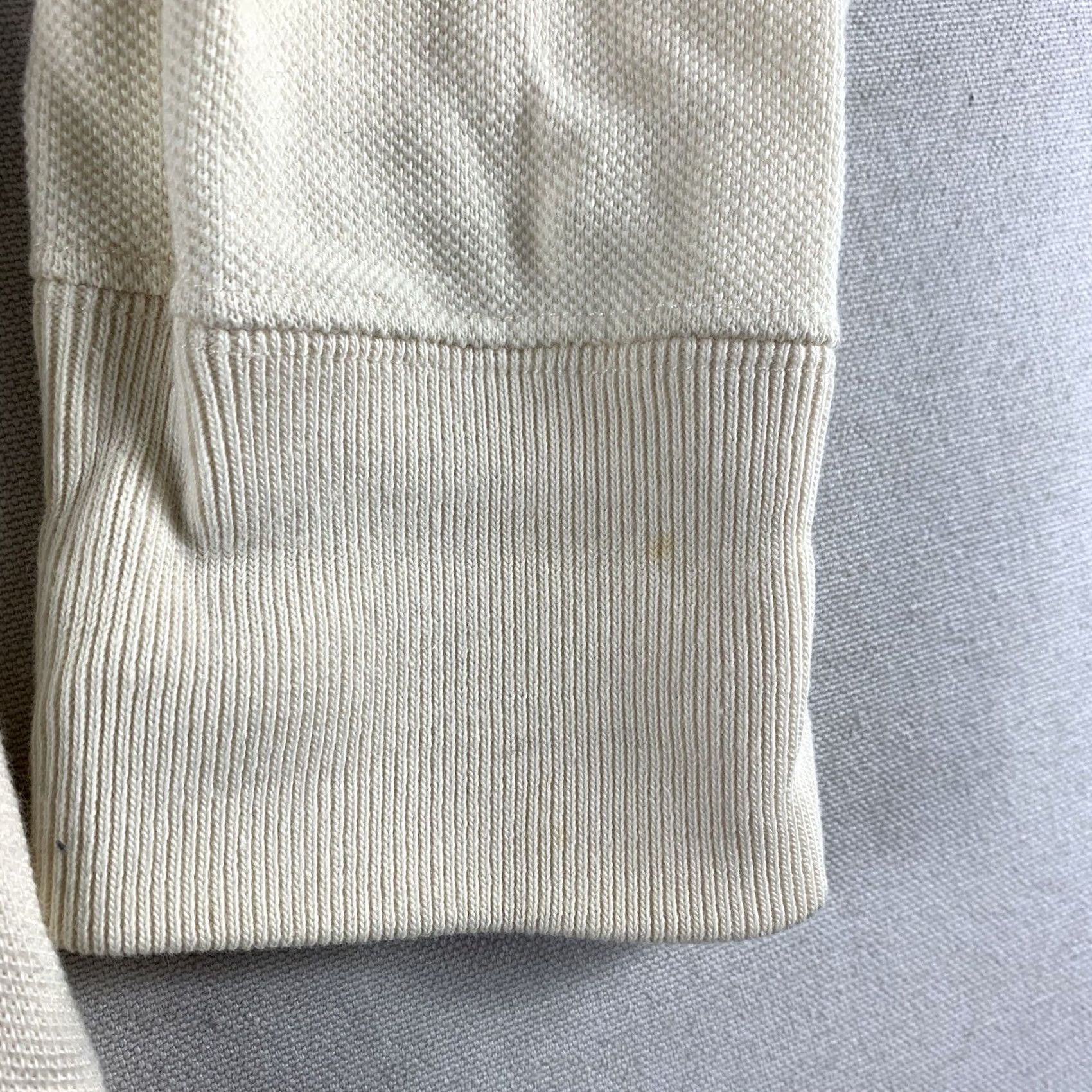 Ralph Lauren VINTAGE Ralph Lauren Sweater Mens Medium Ivory Pullover Striped Sleeve Size US M / EU 48-50 / 2 - 6 Thumbnail
