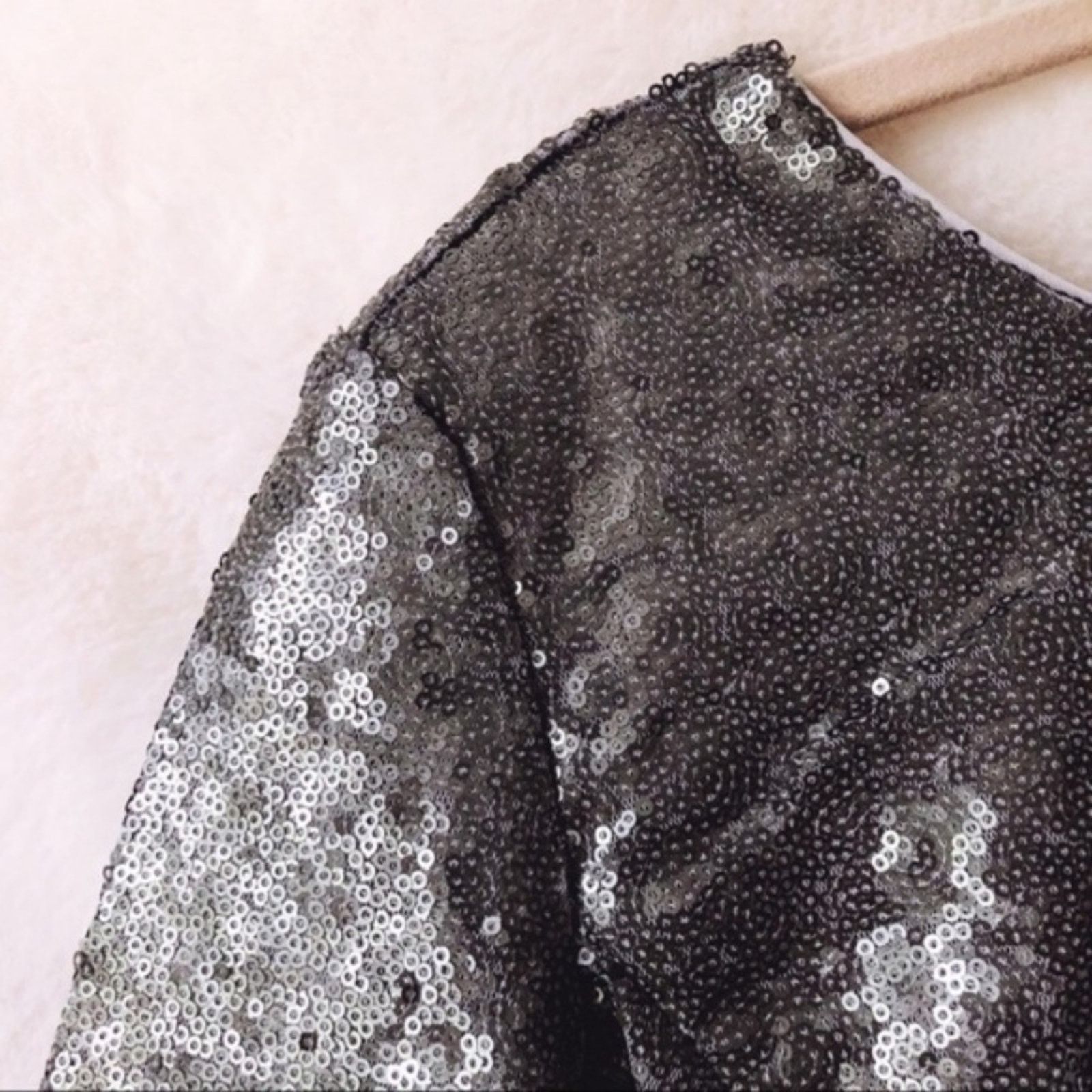 Other New York & Company Gray Sequin Sheath Dress Size S / US 4 / IT 40 - 7 Thumbnail
