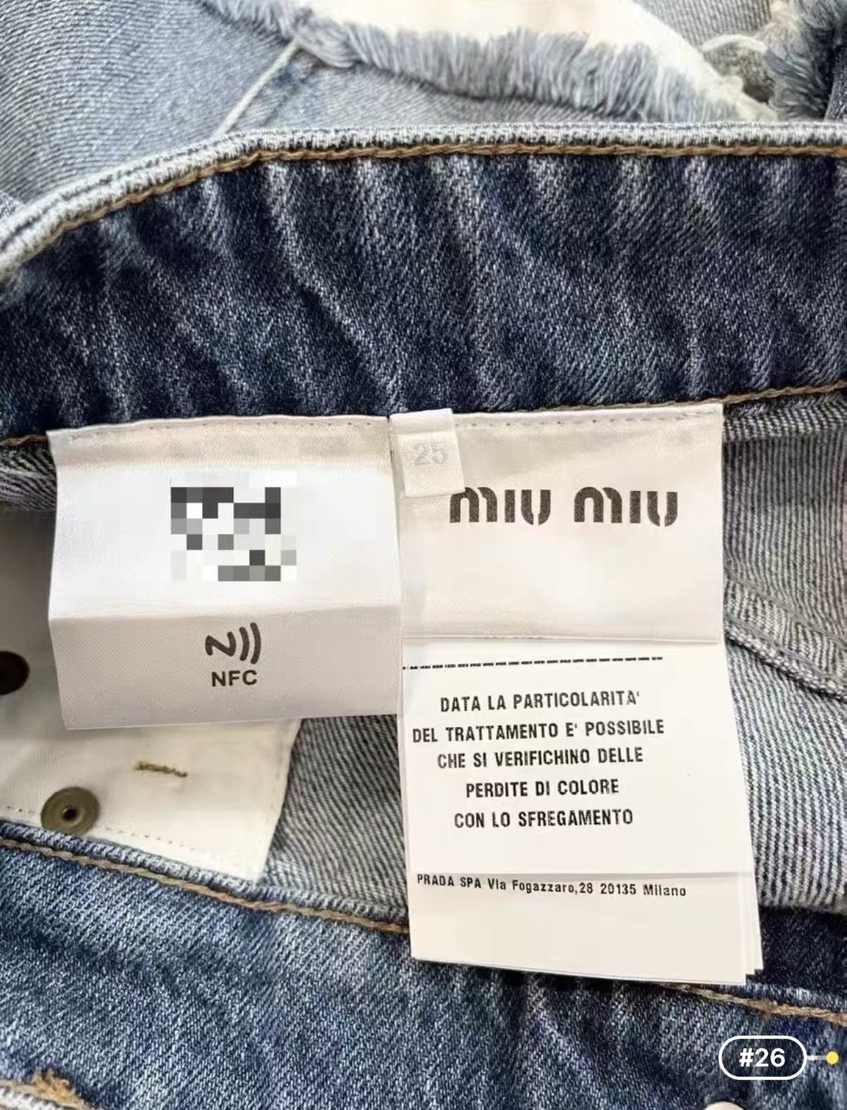 Miu Miu Miu Miu Stylish Blue Low-Rise Raw Hem Denim Shorts J33 Size 25" / US 0 / IT 36 - 5 Thumbnail