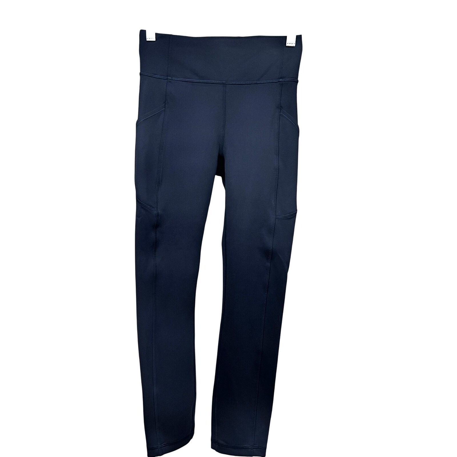 Lululemon Lululemon Invigorate Blue Yoga Crop Leggings Sz 4 Pockets Size 27" / US 4 / IT 40 - 6 Thumbnail
