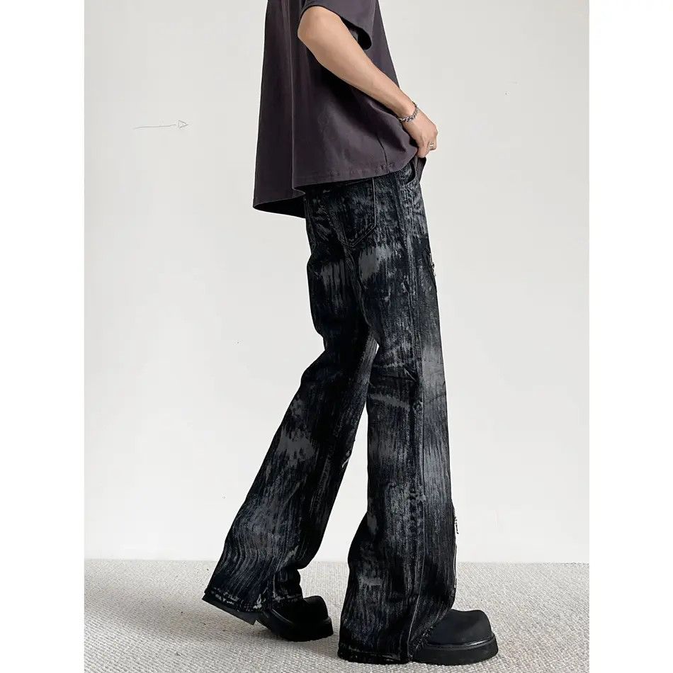 Japanese Brand Retro loose straight tie dye jeans Size US 30 / EU 46 - 5 Thumbnail