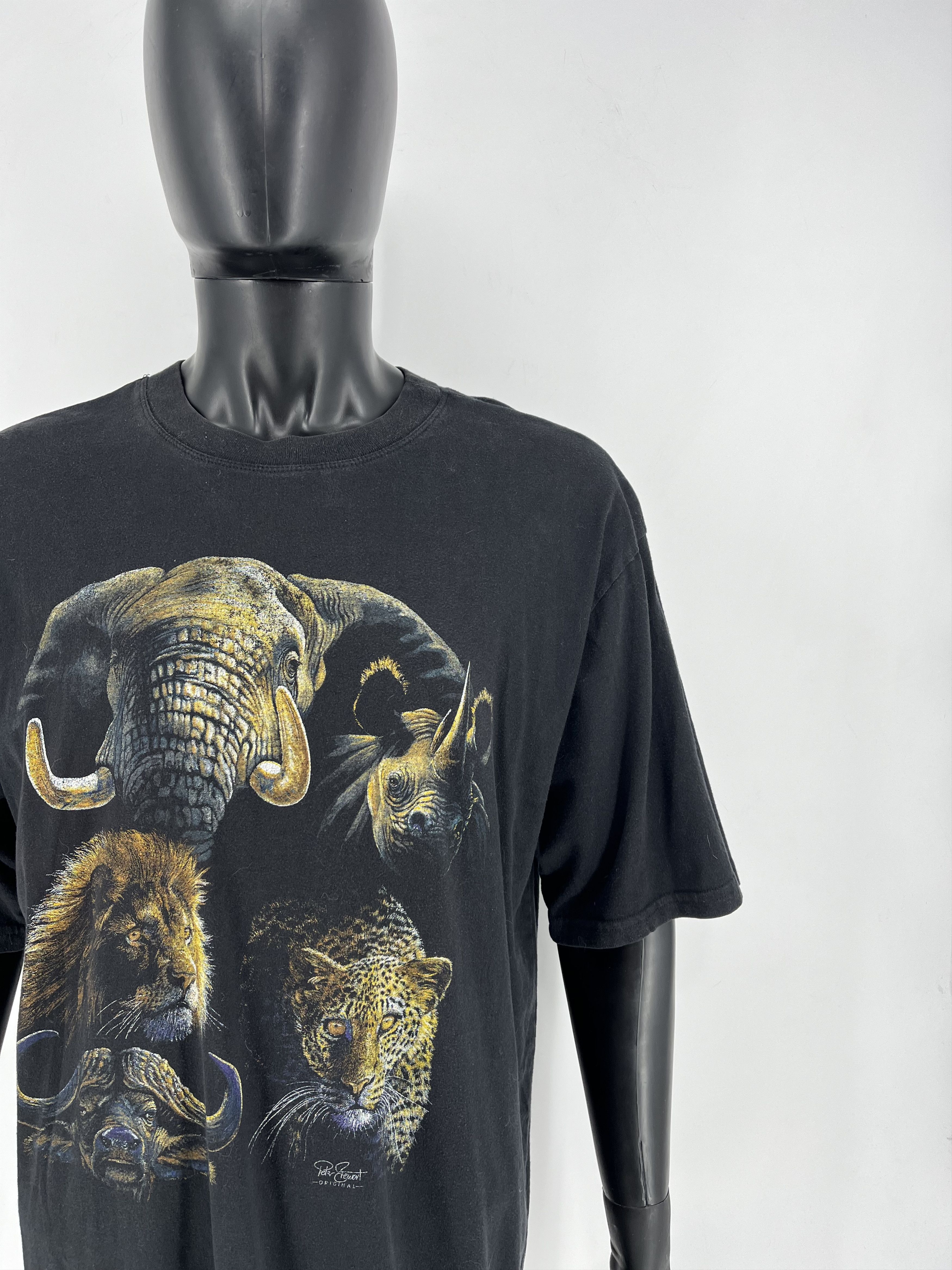 Vintage 90's African Wildlife Animals Everything Ethnic Peter Stewar Size US XL / EU 56 / 4 - 7 Thumbnail