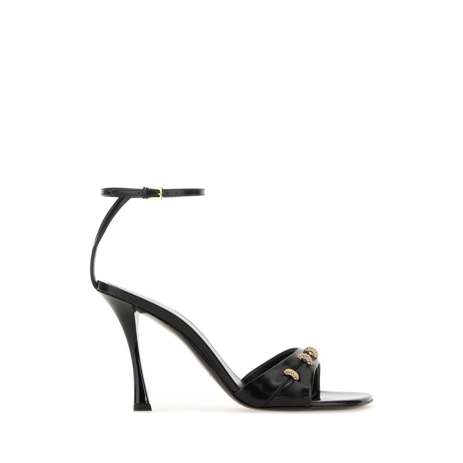 Givenchy GIVENCHY Stitch Black Leather 95mm Heel Sandals New & Authen Size US 7 / IT 37 - 1 Thumbnail