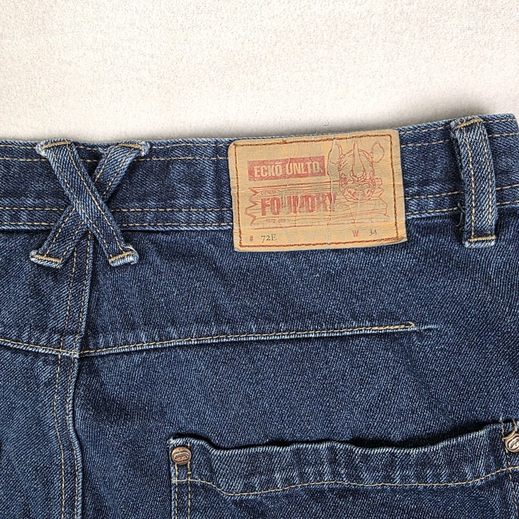 Ecko Unltd. VINTAGE Y2K Ecko Unltd Baggy Shorts Mens 34 Blue Carpenter Grunge Jorts Denim Size US 34 / EU 50 - 4 Thumbnail
