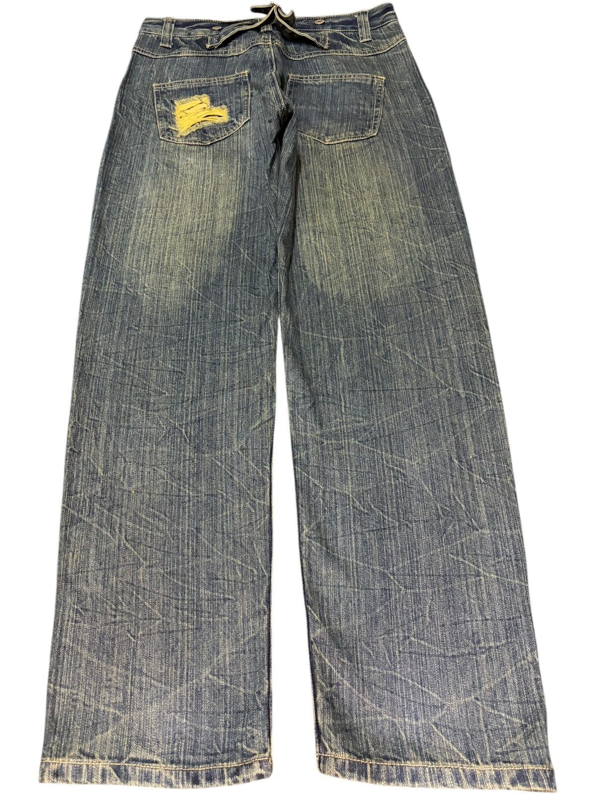 Junya Watanabe Vintage Japanese Brand Buckle Back Patch Distress Loose Jean Size 30" / US 8 / IT 44 - 2 Thumbnail