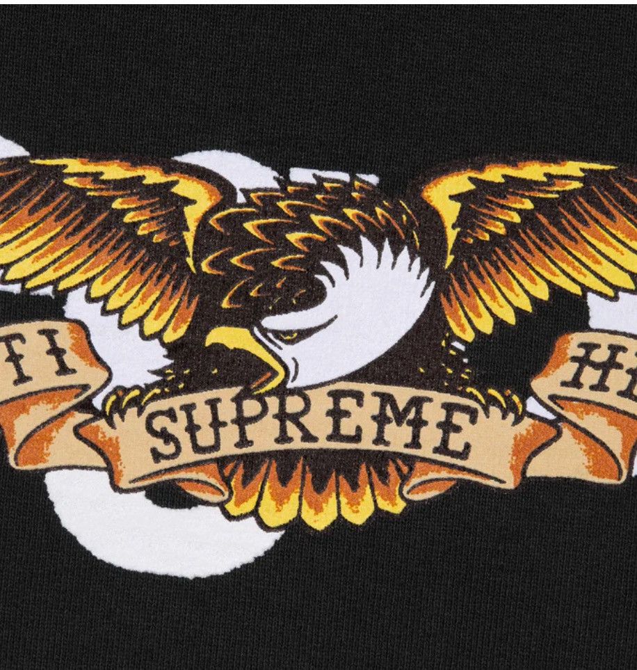 Antihero × Supreme Supreme AntiHero Hoodie Black Size US L / EU 52-54 / 3 - 3 Thumbnail