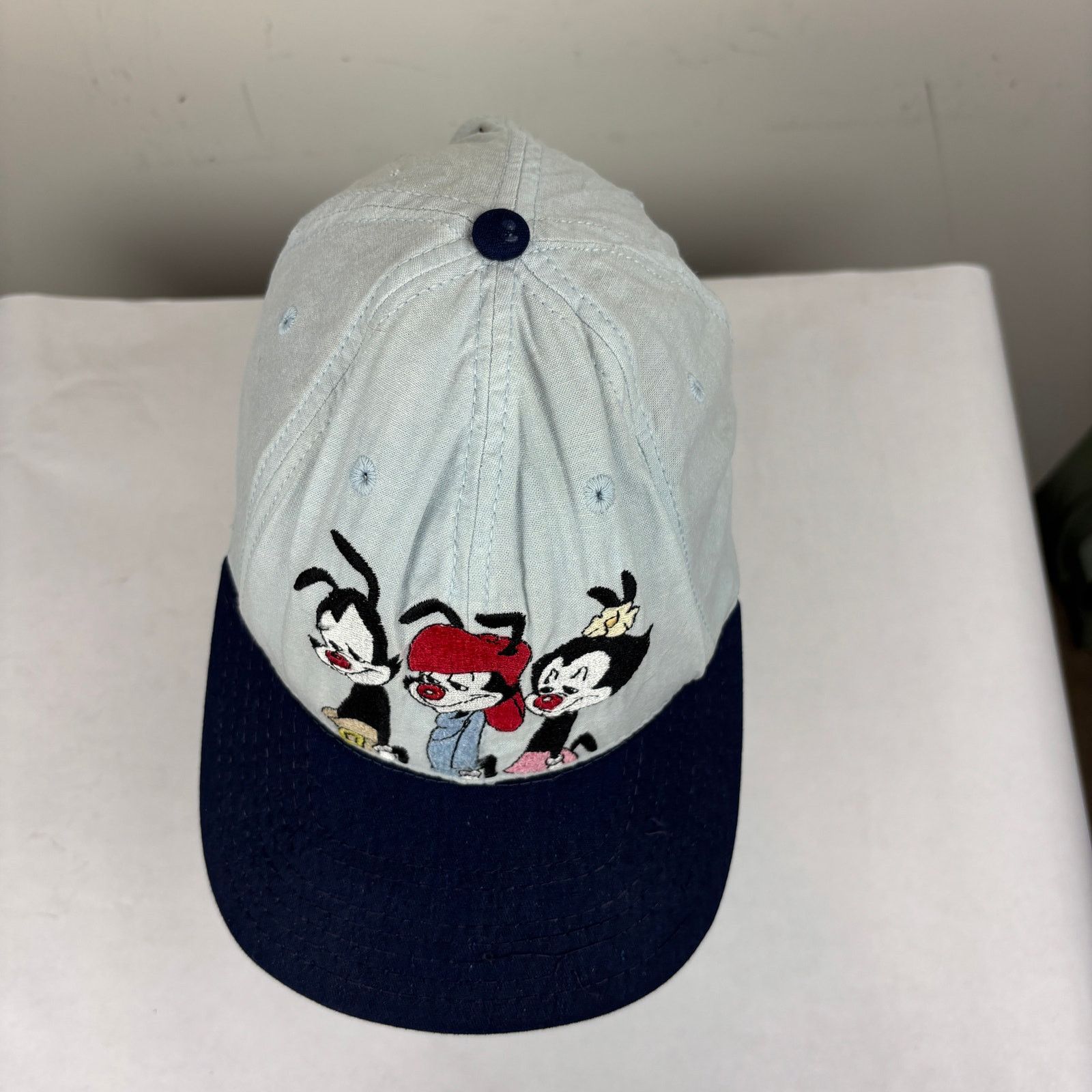 Warner Bros 90s Animaniacs Be Afraid Hat Snapback Baseball Cap Size ONE SIZE - 6 Thumbnail