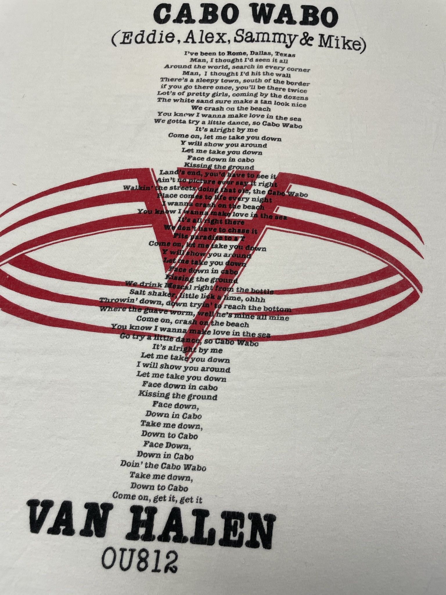 Hanes Vintage 1990s Cabo Wabo Van Halen Band T-Shirt Size US XL / EU 56 / 4 - 5 Thumbnail