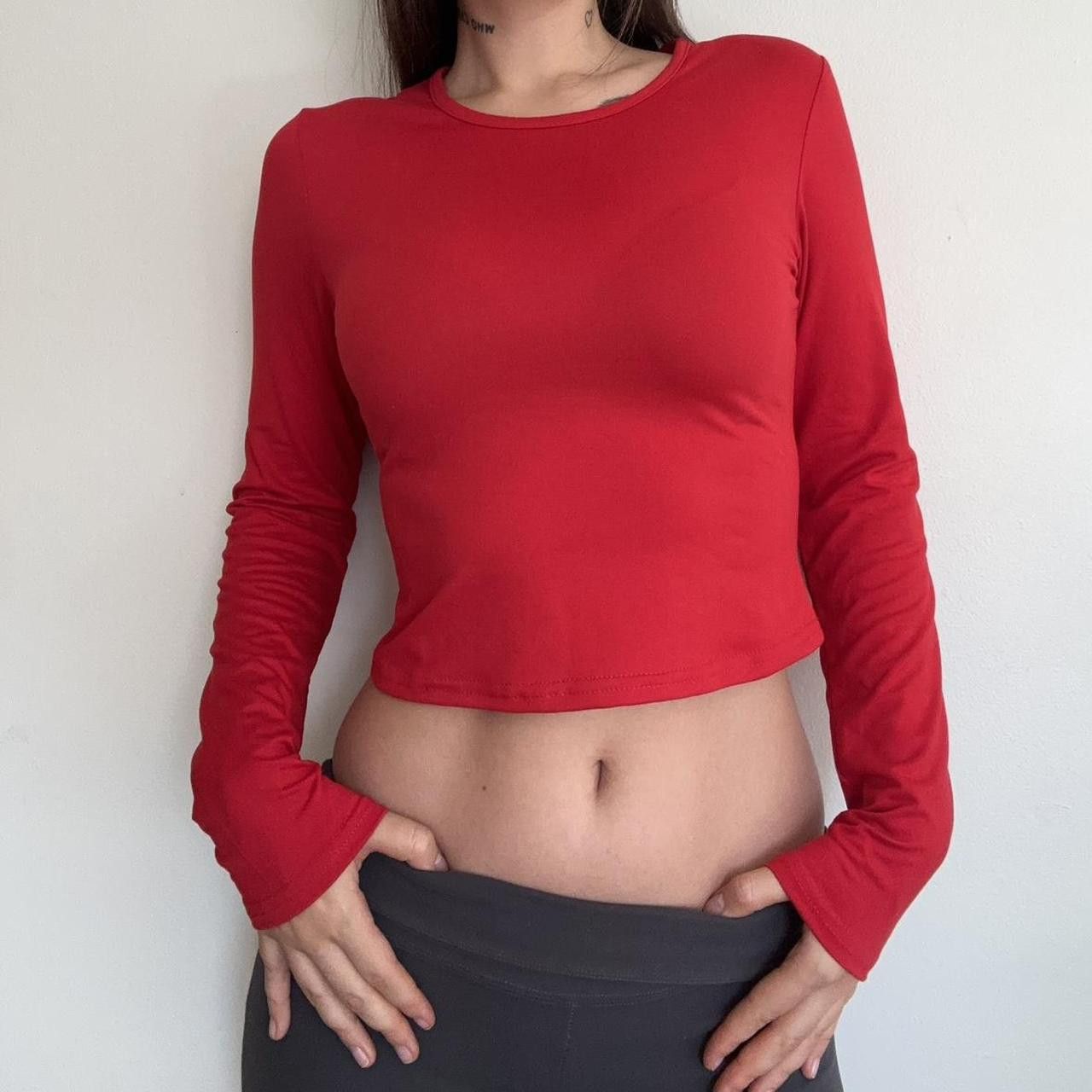 Other Women's Red Crop-top long sleeve cherry y2k Size S / US 4 / IT 40 - 4 Thumbnail
