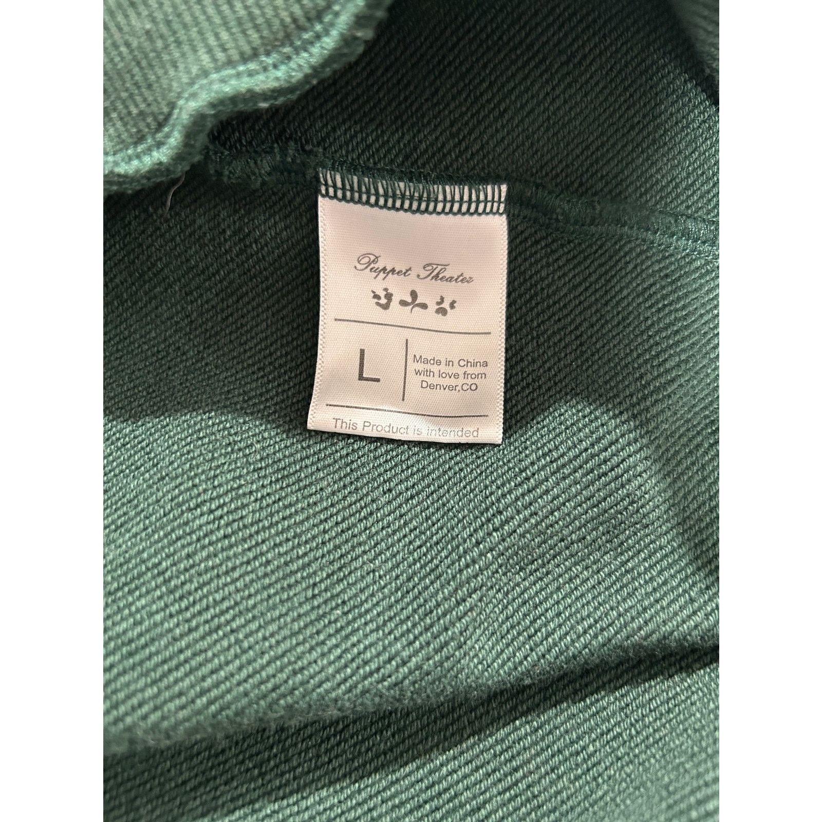 Other PUPPET THEATER NUDIE MAG HOODIE GREEN SIZE LARGE PREOWNED Size US L / EU 52-54 / 3 - 4 Thumbnail