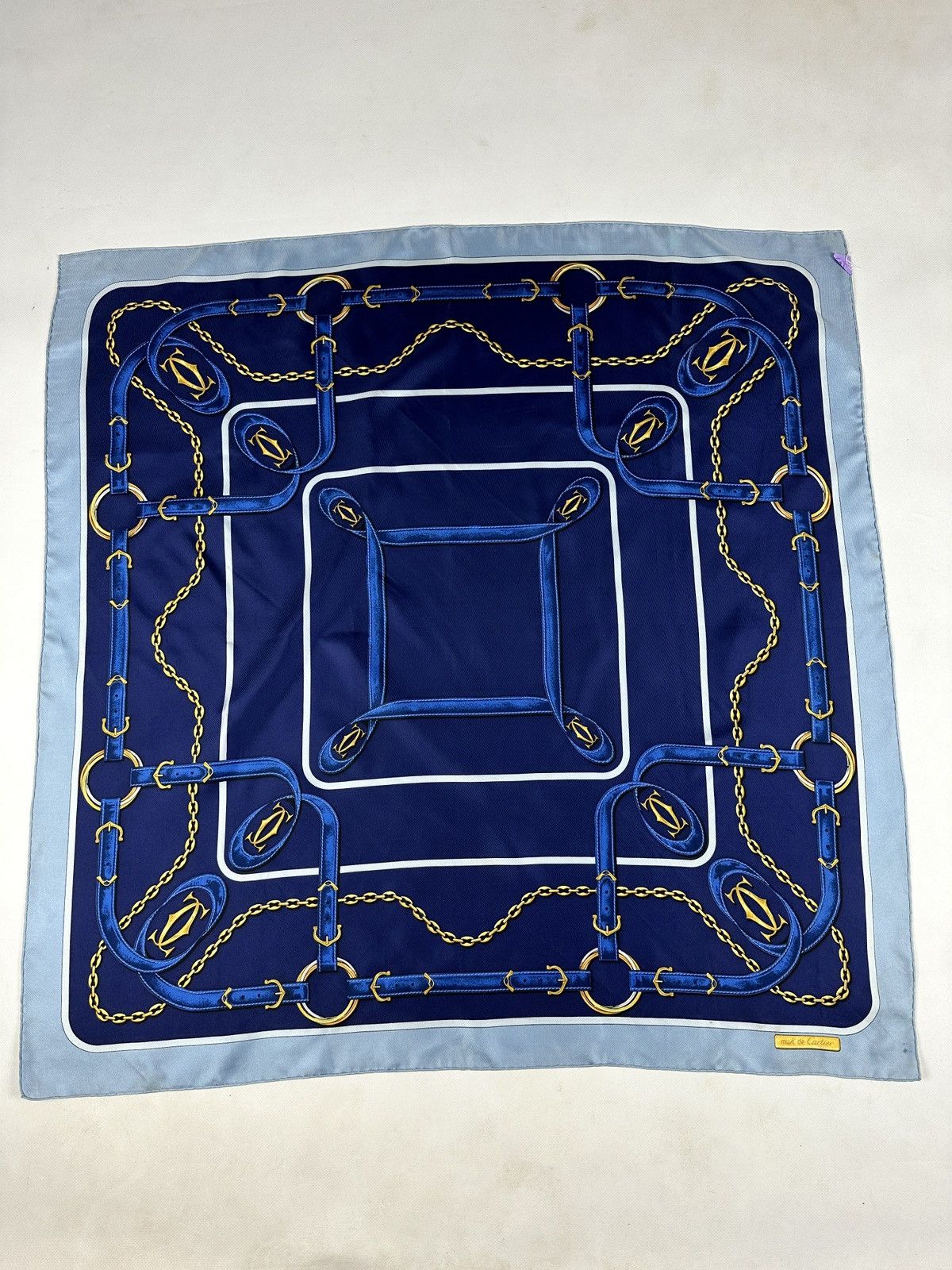 Cartier Vintage Must De Cartier Silk Scarf Size ONE SIZE - 1 Thumbnail