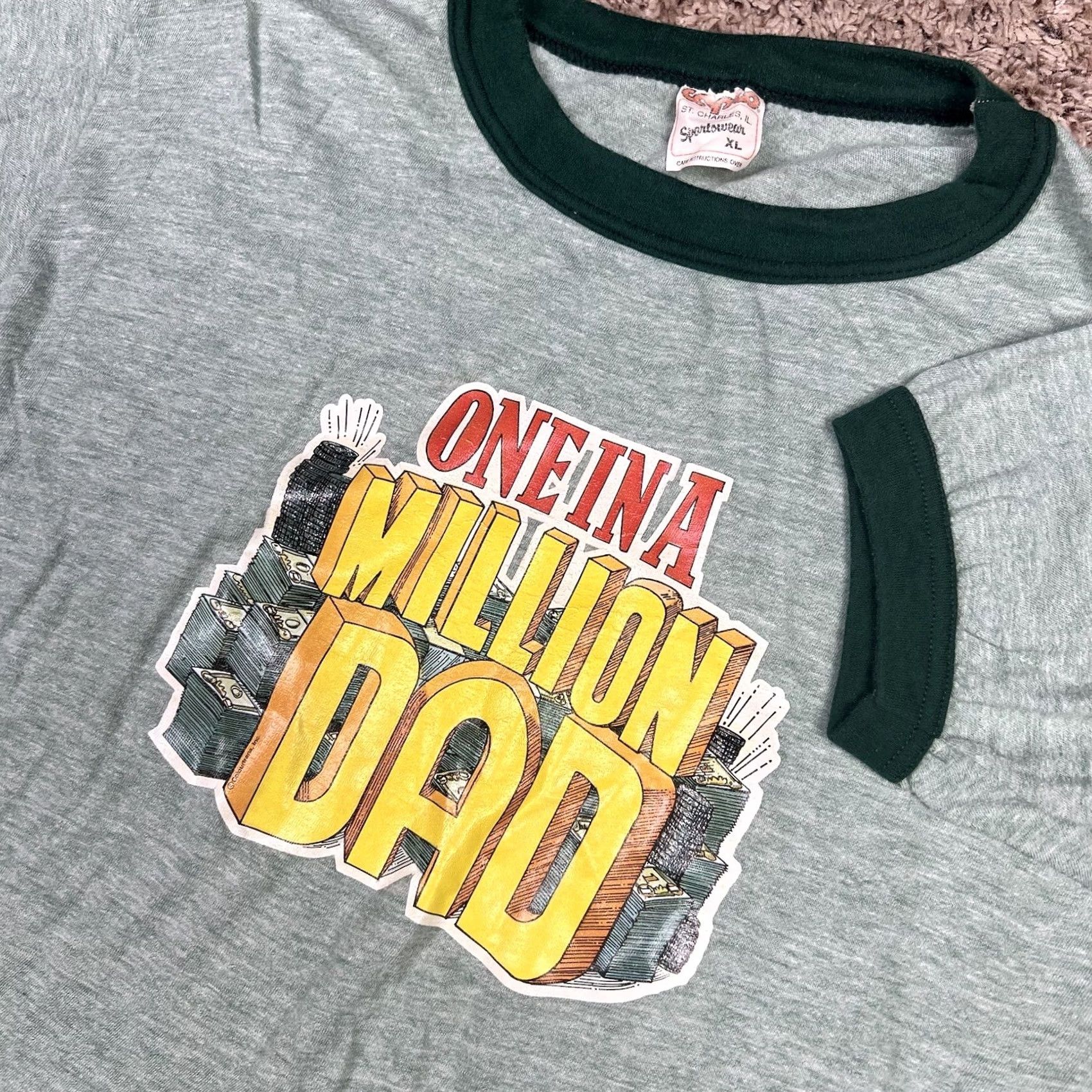 Vintage VINTAGE Capco T-Shirt Mens M Green 50/50 Dad Graphic 80s 90s Ringer Crew Neck Short Sleeve Made USA Mens Size US M / EU 48-50 / 2 - 4 Thumbnail