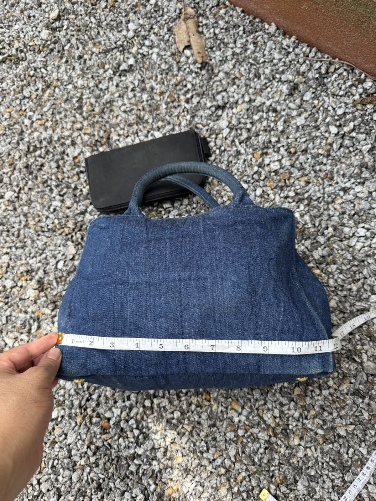Prada PRADA CANAPA DENIM SMALL TOTE BAG Size ONE SIZE - 12 Thumbnail